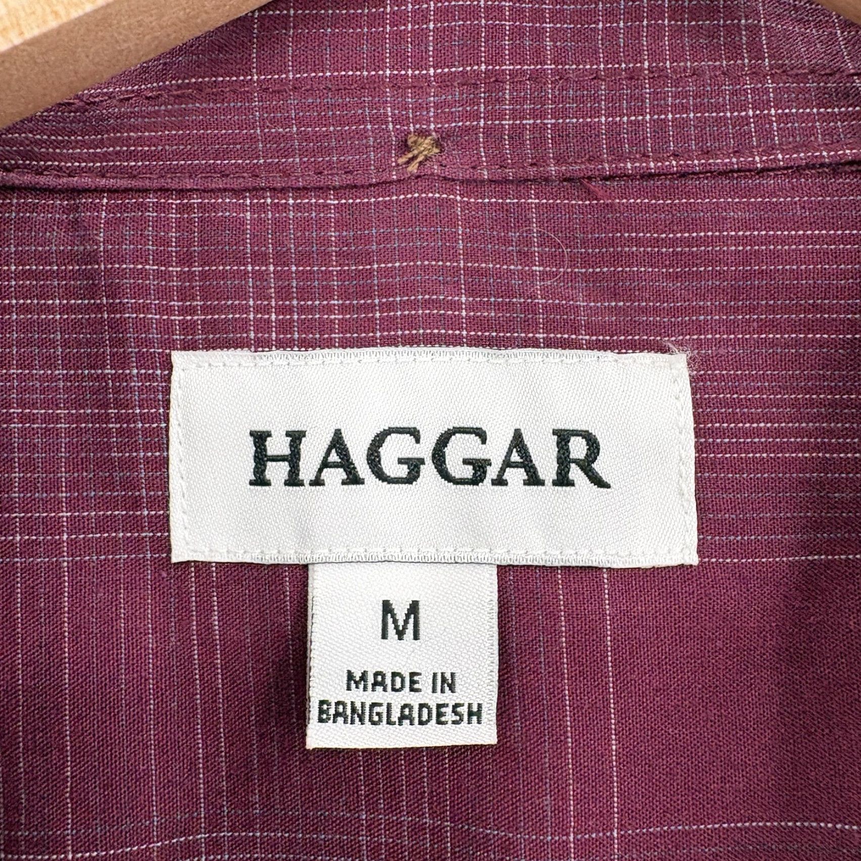 Haggar Haggar Shirt Mens Medium Red Plaid Long Sleeve Button-Up Casual NWT Easy Care Wrinkle Resistant Pockets Cotton Polyester Button-Down - Mens Size US M / EU 48-50 / 2 - 4 Thumbnail