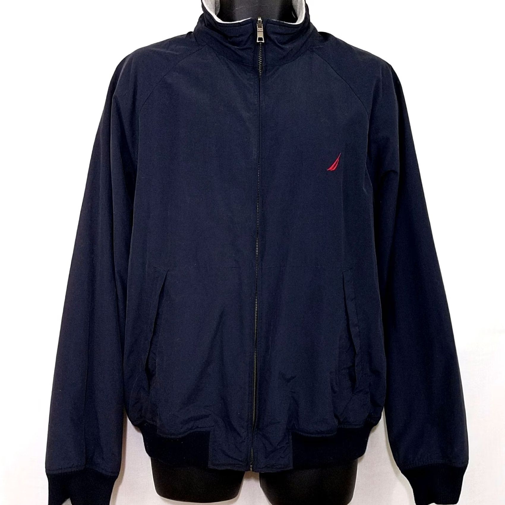 Nautica Nautica Reversible Bomber Jacket Mens Size Large Blue Gray Flight/Bomber Ladies? No—Mens Size US L / EU 52-54 / 3 - 3 Thumbnail
