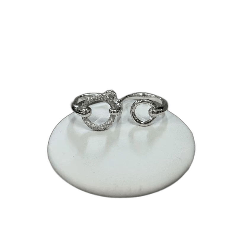 Hermes Hermes Double Light Platinum Ring Size ONE SIZE - 1 Thumbnail