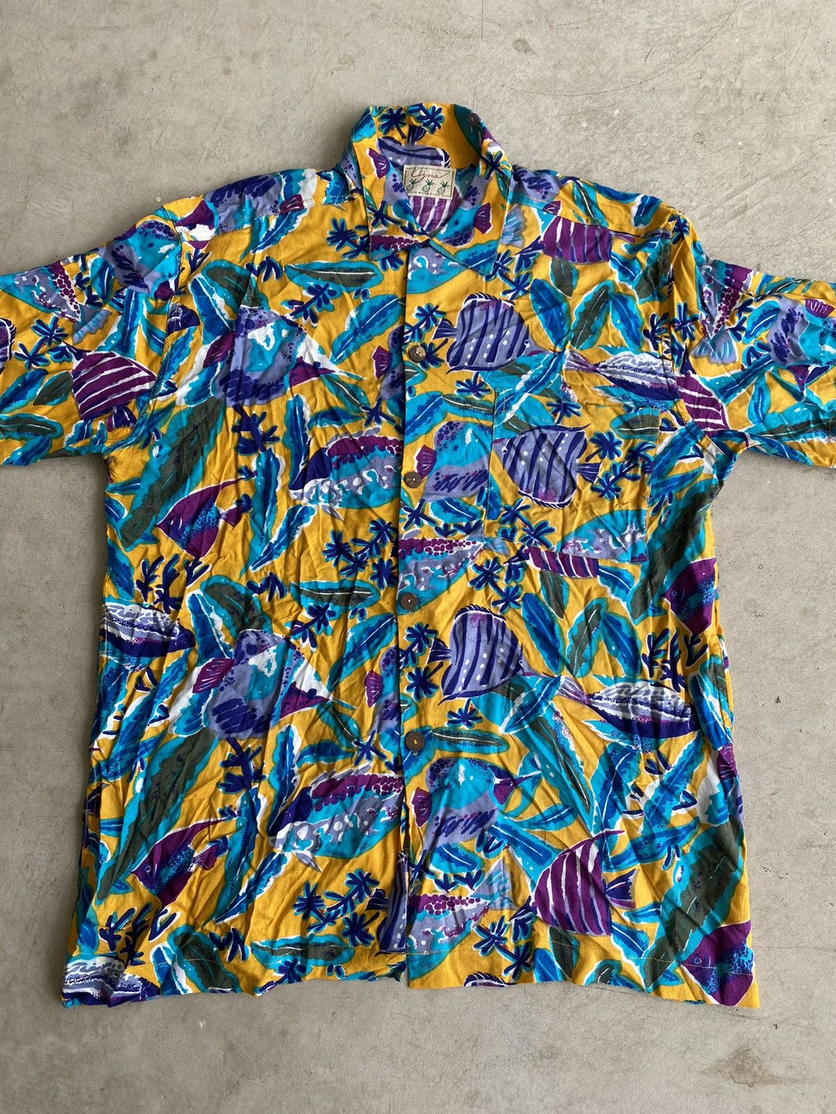 Vintage Beach Fish Aloha Rayon Shirt Medium Size US M / EU 48-50 / 2 - 1 Thumbnail