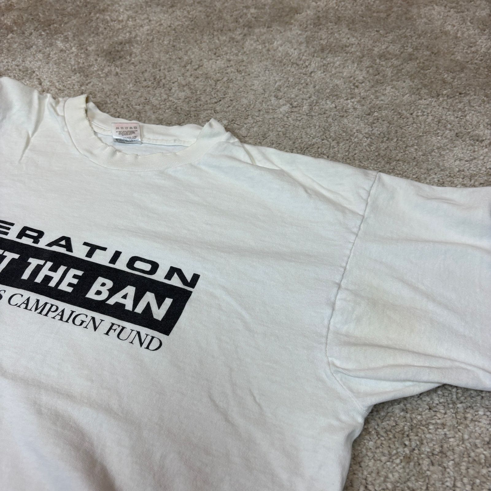 Fruit Of The Loom × Vintage VTG Operation Lift The Ban Human Rights Campaign Shirt XL Size US XL / EU 56 / 4 - 9 Thumbnail