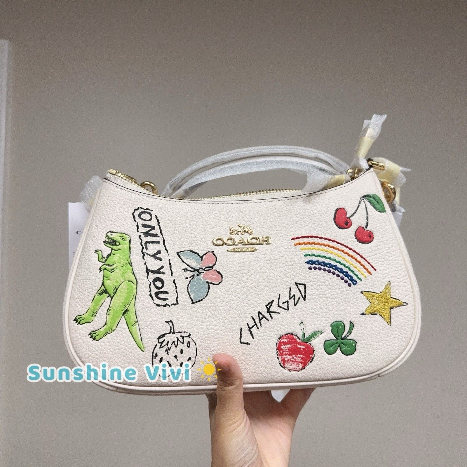 Coach NWT Coach Sketch Teri Shoulder Crossbody Handbag CAK17 Chalk Size ONE SIZE - 1 Thumbnail