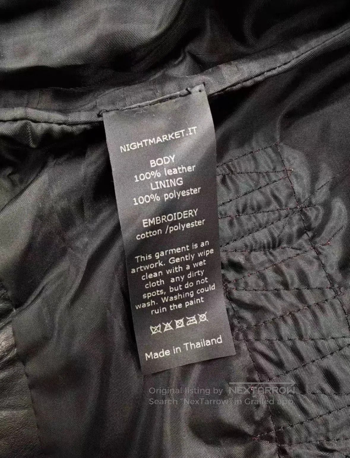 Japanese Brand NIGHTMARKET IT Graffiti Leather Jacket. Size M / US 6-8 / IT 42-44 - 8 Thumbnail