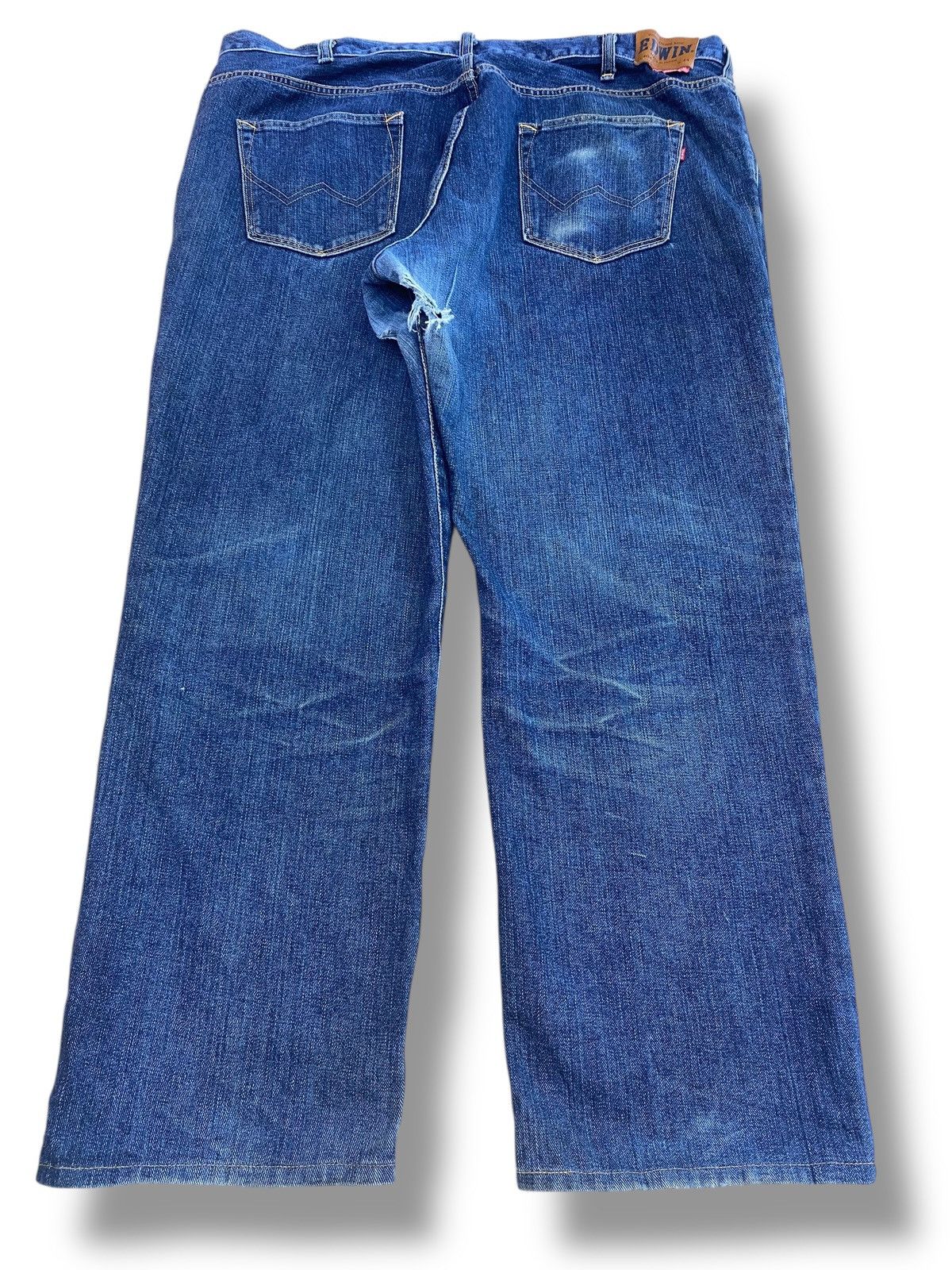 Edwin Edwin Whiskers Dark Blue Wash Style Loose Jeans Size US 42 / EU 58 - 3 Thumbnail
