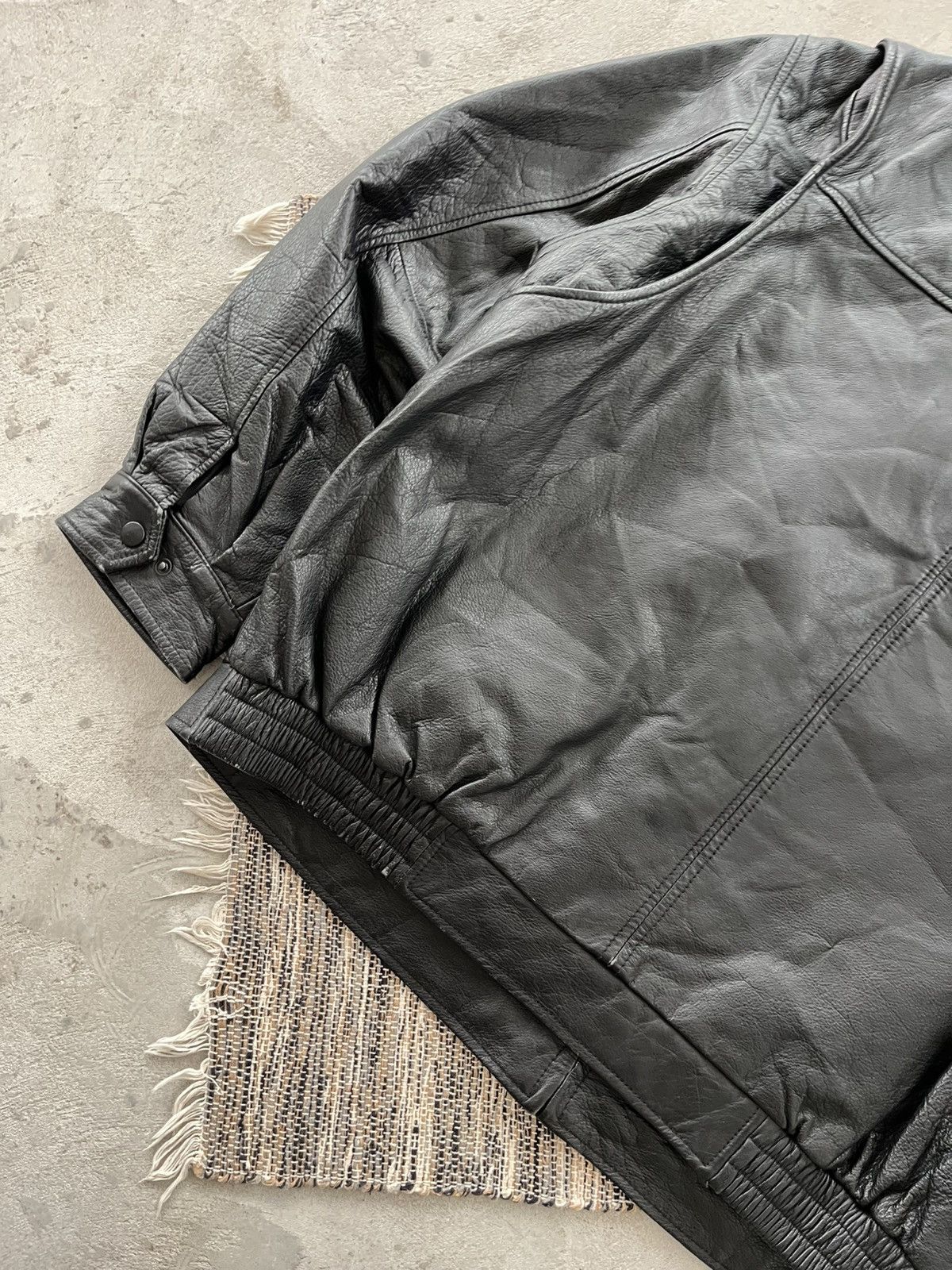 Genuine Leather Vintage Avantgarde Black Leather Coach Bomber Jacket Y2K Size US XXL / EU 58 / 5 - 19 Thumbnail