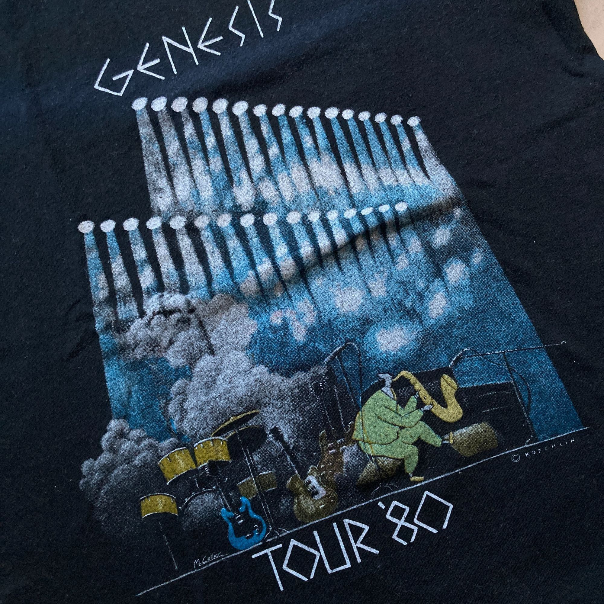 Other Genesis 1980 Tour Black Single Stitch Vintage T-Shirt With C Size US M / EU 48-50 / 2 - 3 Thumbnail