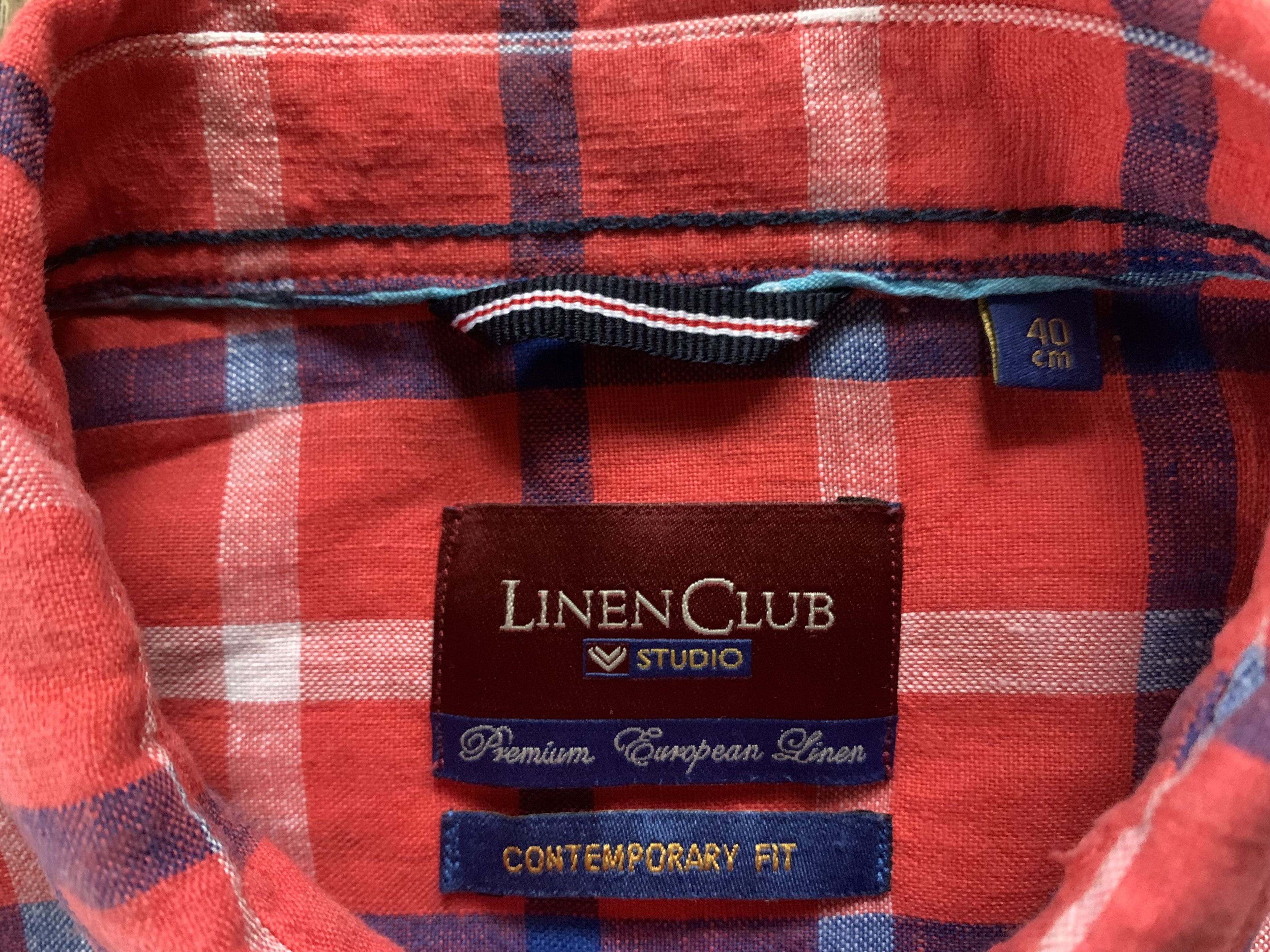 Other Linen Club Studio Plaid Linen Long Sleeve Shirt Size US L / EU 52-54 / 3 - 9 Thumbnail