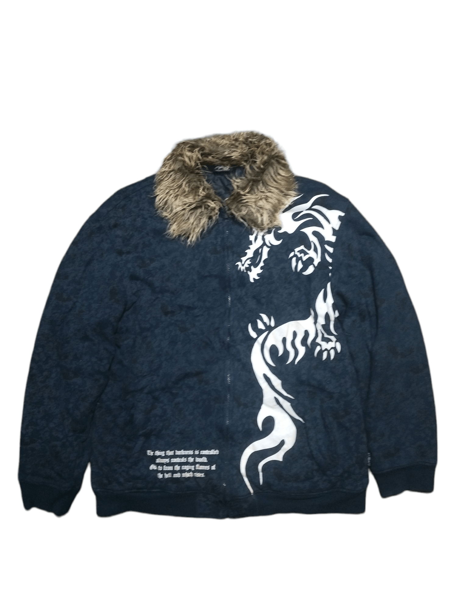 Japanese DJ FREE Dragon Fur Collar Vkei Style