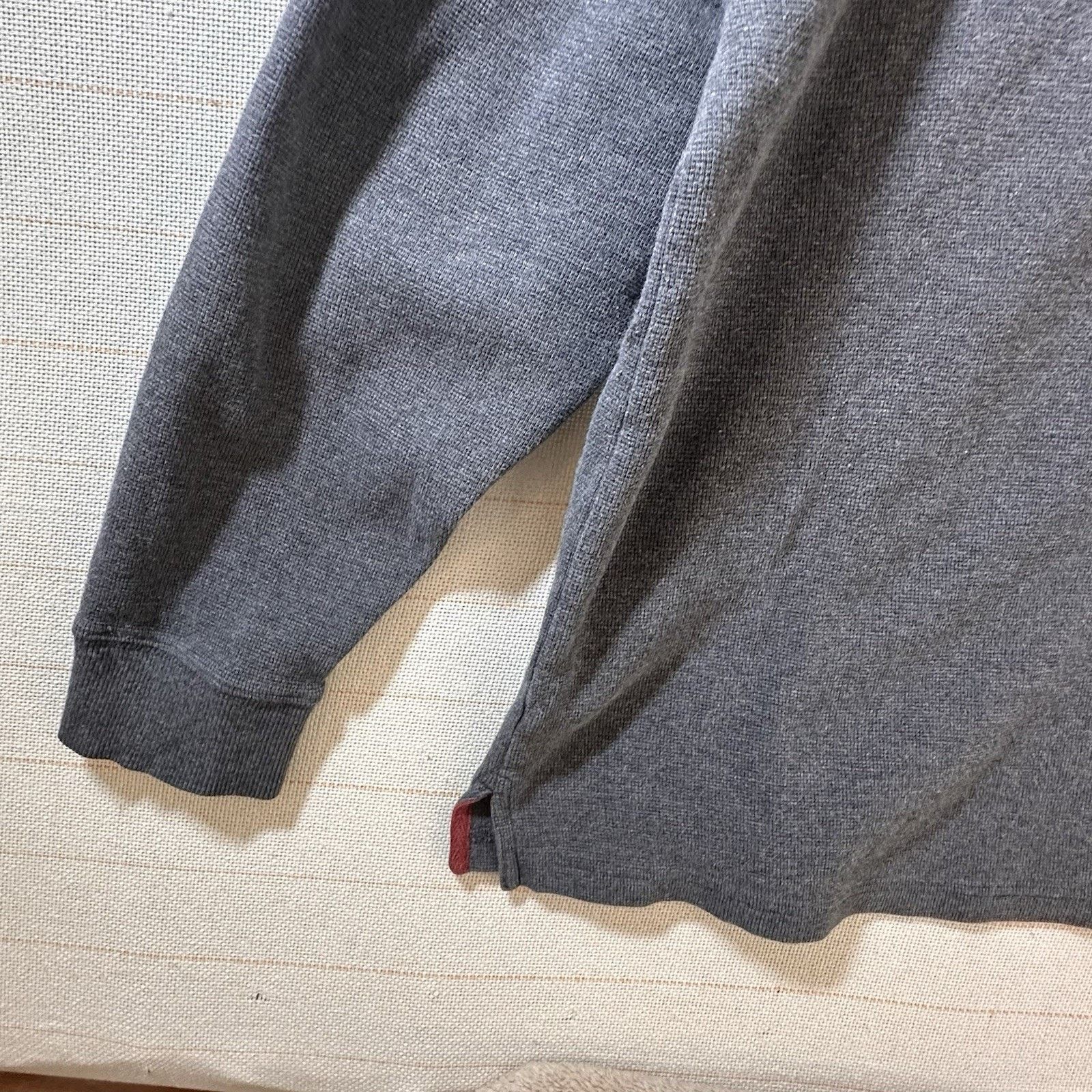 L.L. Bean LL Bean Shirt Men's Gray Henley Thin Fleece Polyester Size US XL / EU 56 / 4 - 7 Thumbnail