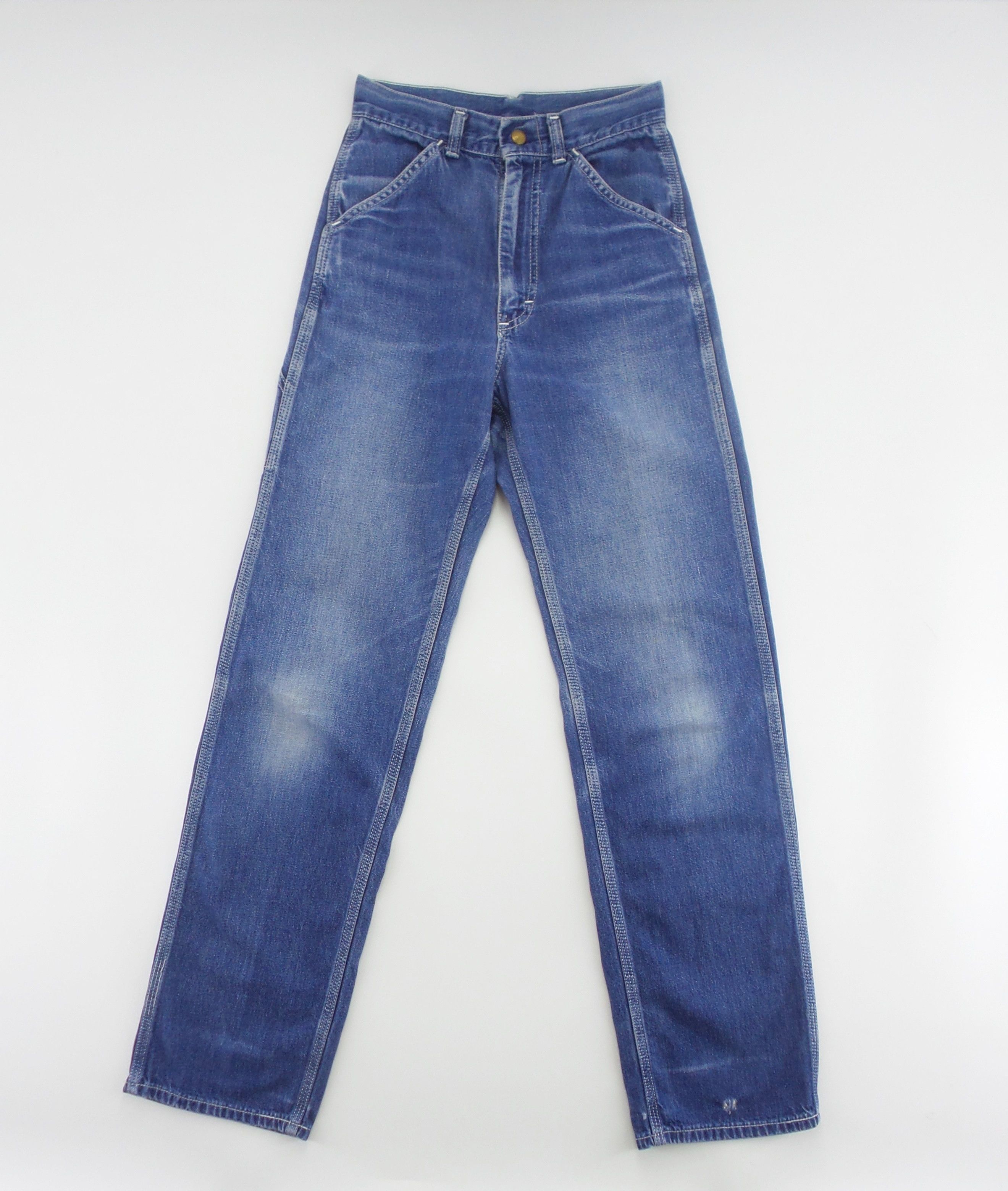 Lee × Vintage VINTAGE Lee '42 Talon Zipper' Carpenter Jeans W24xL41 Size US 26 / EU 42 - 1 Thumbnail