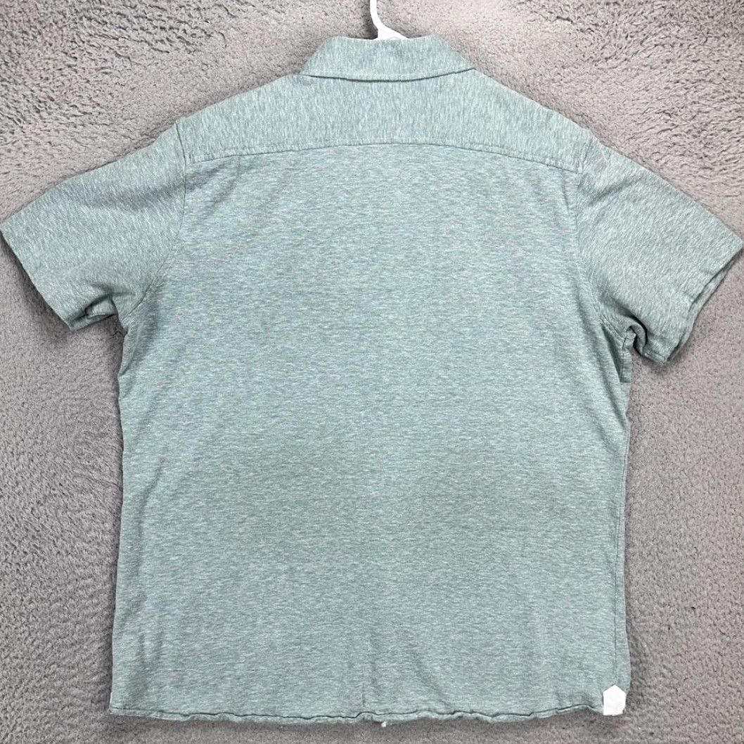 Vintage VINTAGE? No. Tom James Linen Blend Button Up Shirt Adult XL Light Green Short Sleeve Mens Size US XL / EU 56 / 4 - 3 Thumbnail