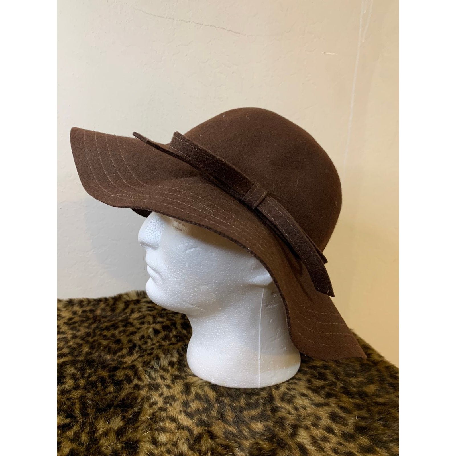 Other Wool Hat Brown Color Women One Size Fit All Size ONE SIZE - 3 Thumbnail