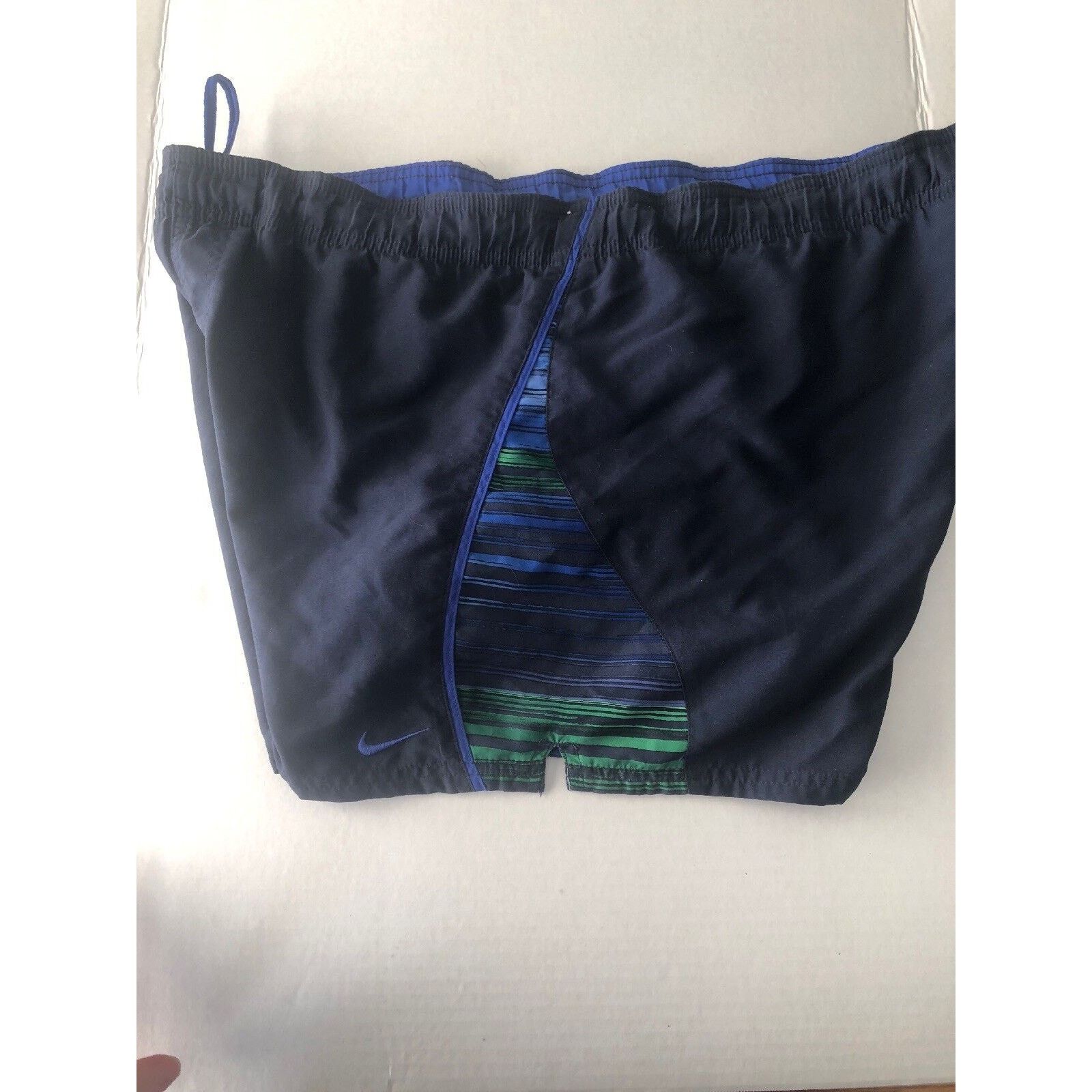 Nike Nike Swim Trunks XL Mens Blue Drawstring Short Stripe Navy Size US 36 / EU 52 - 4 Thumbnail