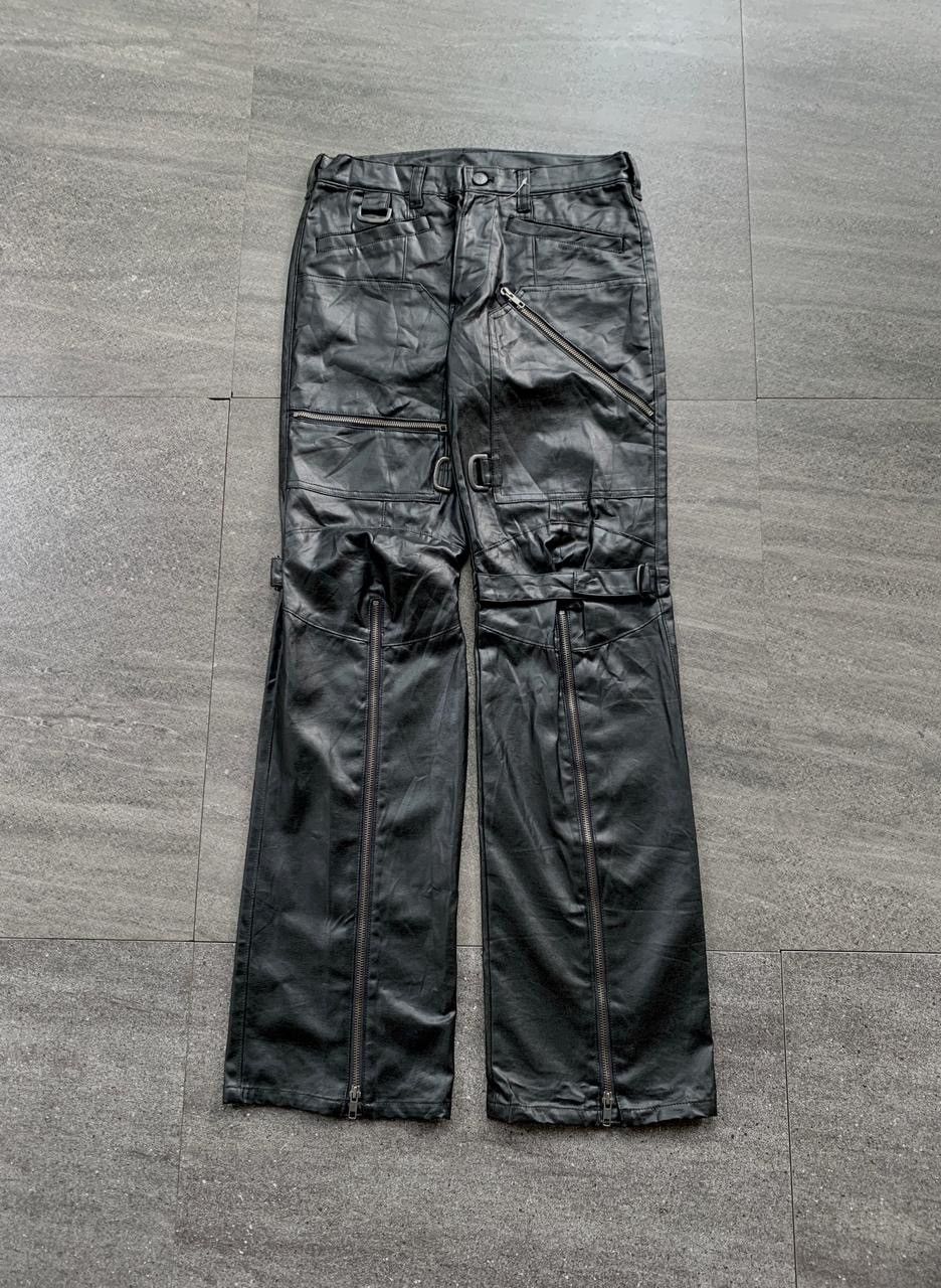 Yoshiyuki Konishi FREE TAX! Bondage Zippered Leather Flared Pants Size US 30 / EU 46 - 1 Thumbnail