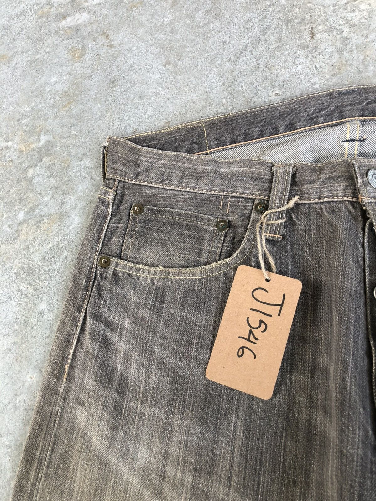 Sugar Cane Vintage Sugarcane Selvedge Denim Distressed Denim Size US 33 - 15 Thumbnail