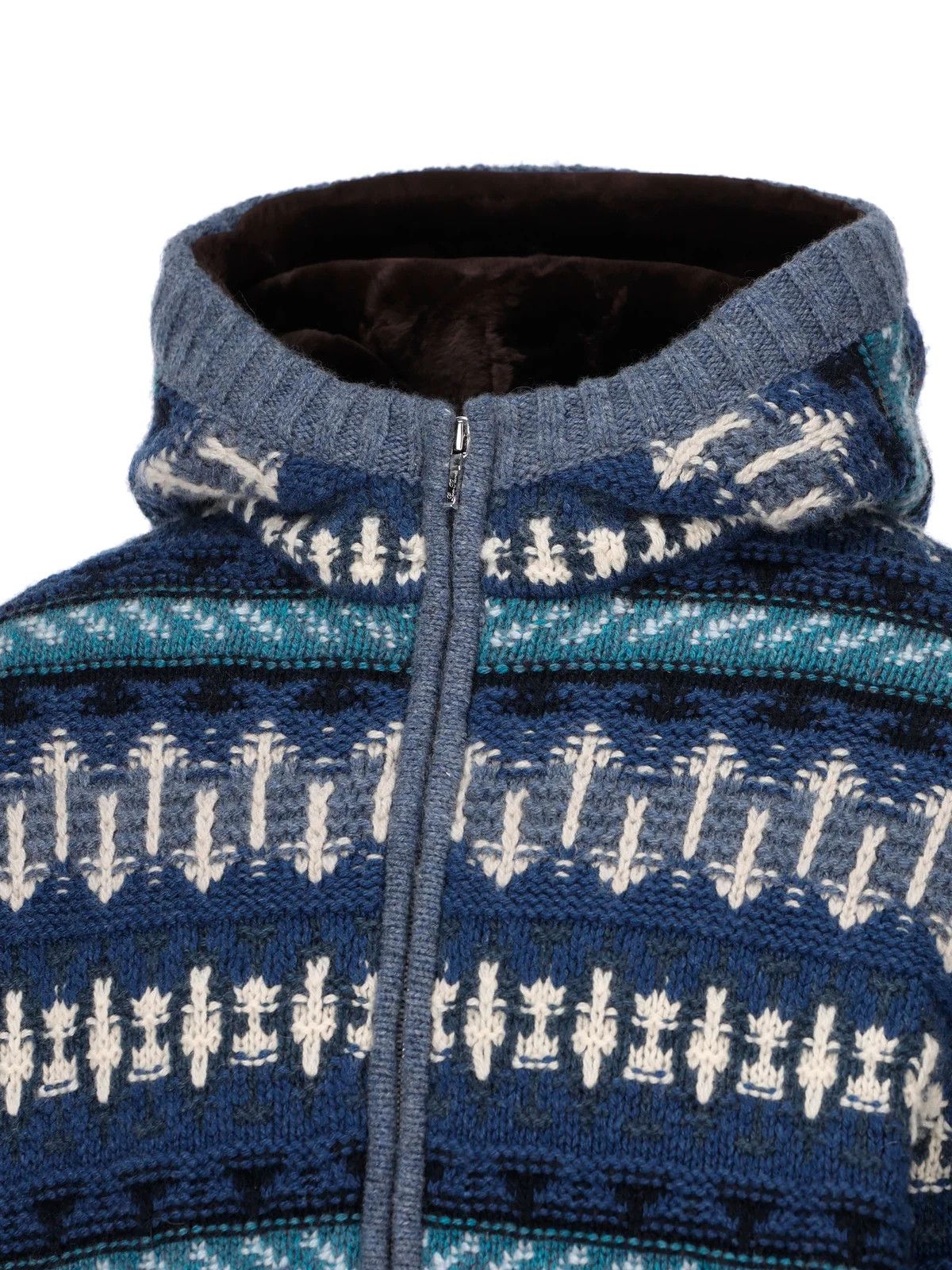 Loro Piana o1srvl11e1224 Cashmere Hooded Bomber Jacket in Multicolor Size US L / EU 52-54 / 3 - 3 Thumbnail