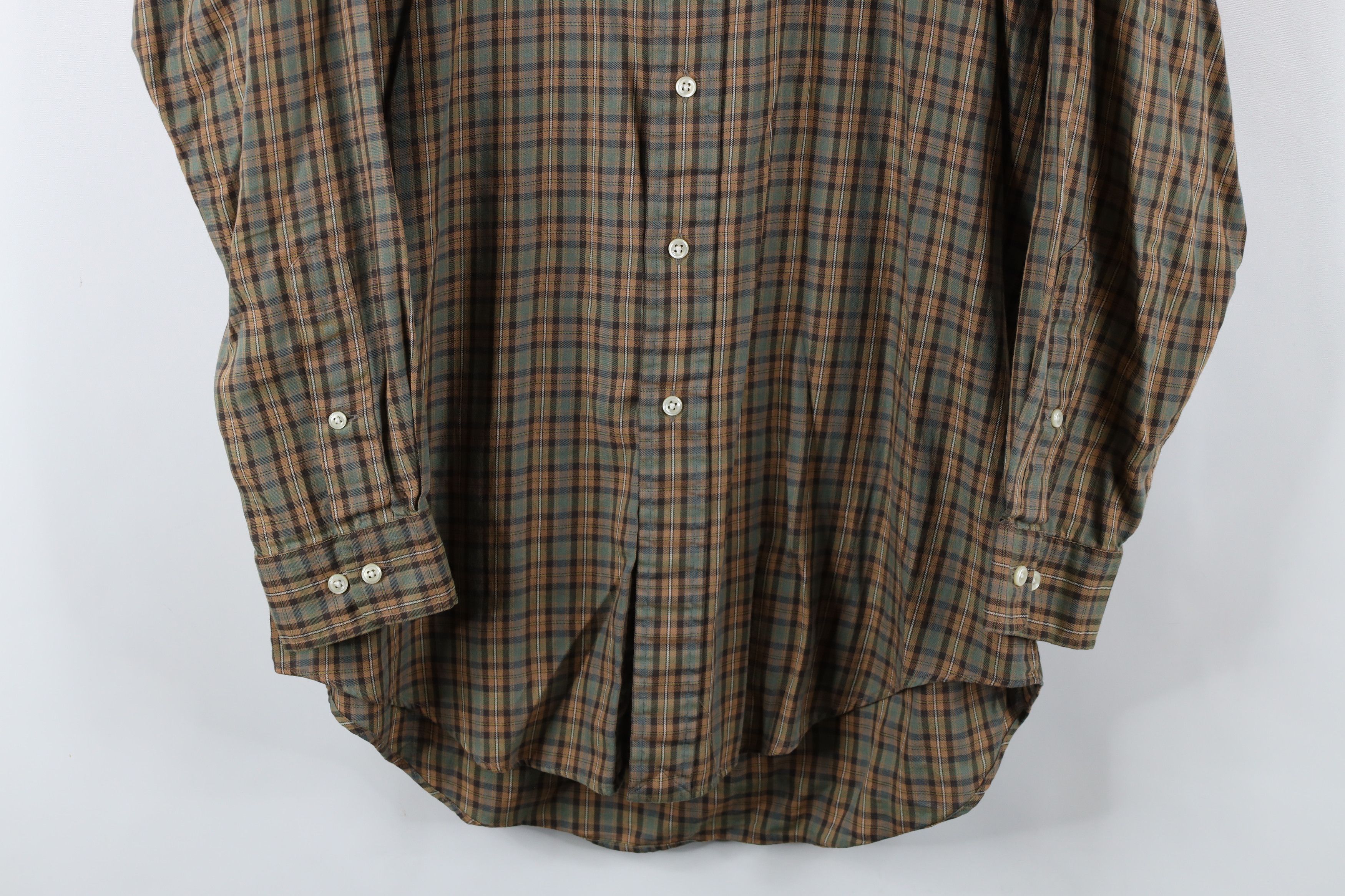 Ralph Lauren × Vintage Vintage 90s Ralph Lauren Yarmouth Shirt Earth Tone Plaid Size US M / EU 48-50 / 2 - 3 Thumbnail