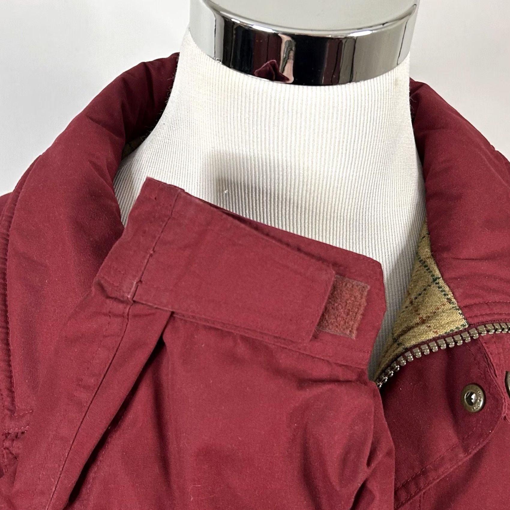 Lands' End Lands' End Jacket Red Flannel Lined Barn Coat Cotton Blend Full Zip Snap M Mens L Size US L / EU 52-54 / 3 - 4 Thumbnail