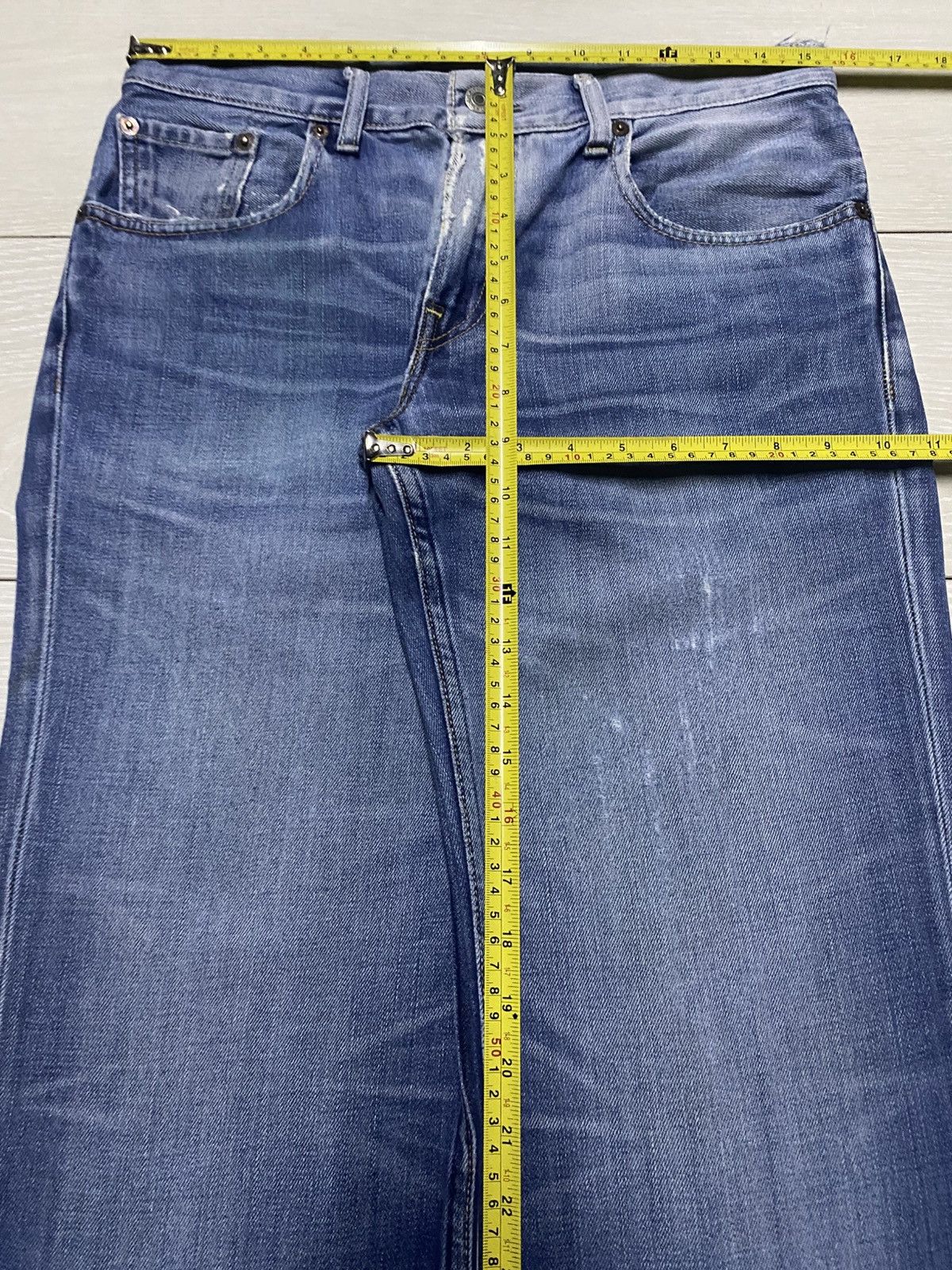 Levi's Vintage Levis 502 Blue Faded Wash Distressed Loose Jeans Size US 31 - 15 Thumbnail