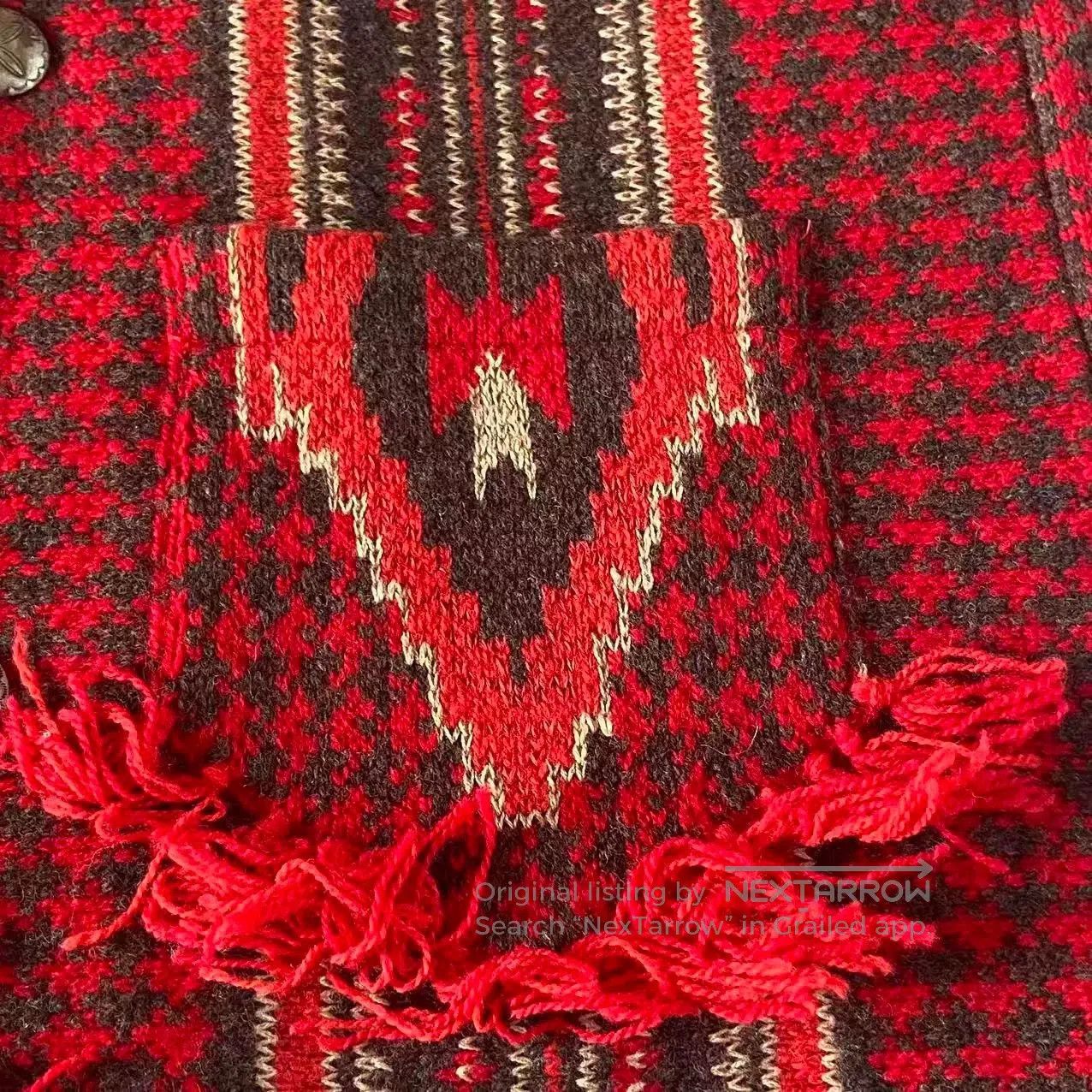 RRL Ralph Lauren Ralph Lauren RRL Red Houndstooth Knit Cardigan. Size M / US 6-8 / IT 42-44 - 6 Thumbnail