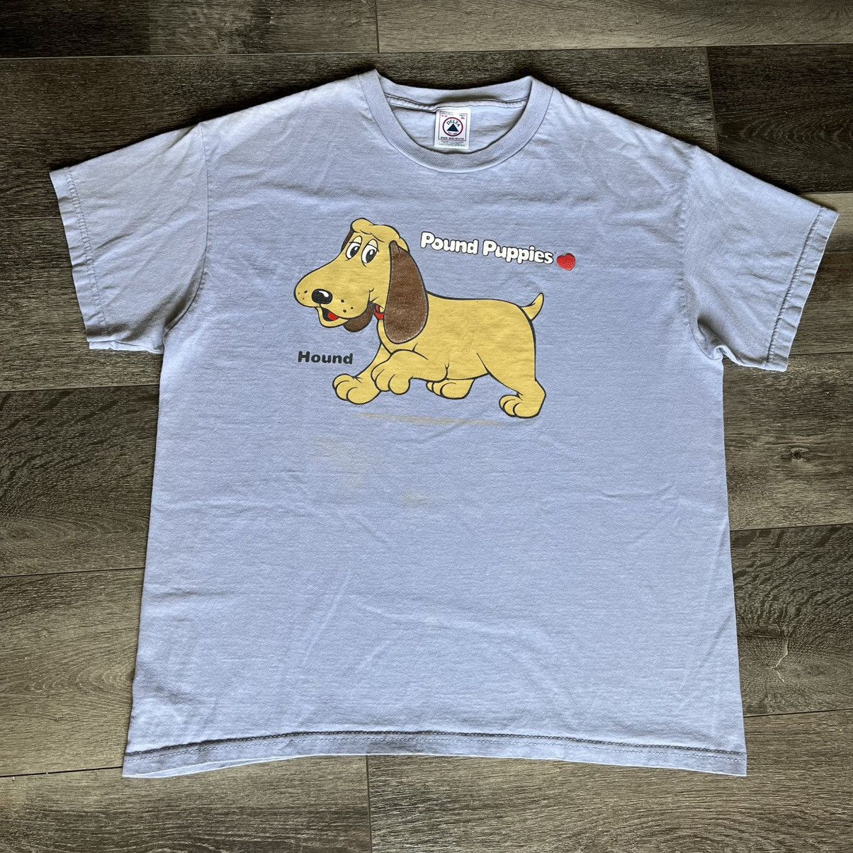 Vintage Vintage 90s Pound Puppies Hound Graphic Cartoon Logo T Shirt Size L / US 10 / IT 46 - 1 Thumbnail