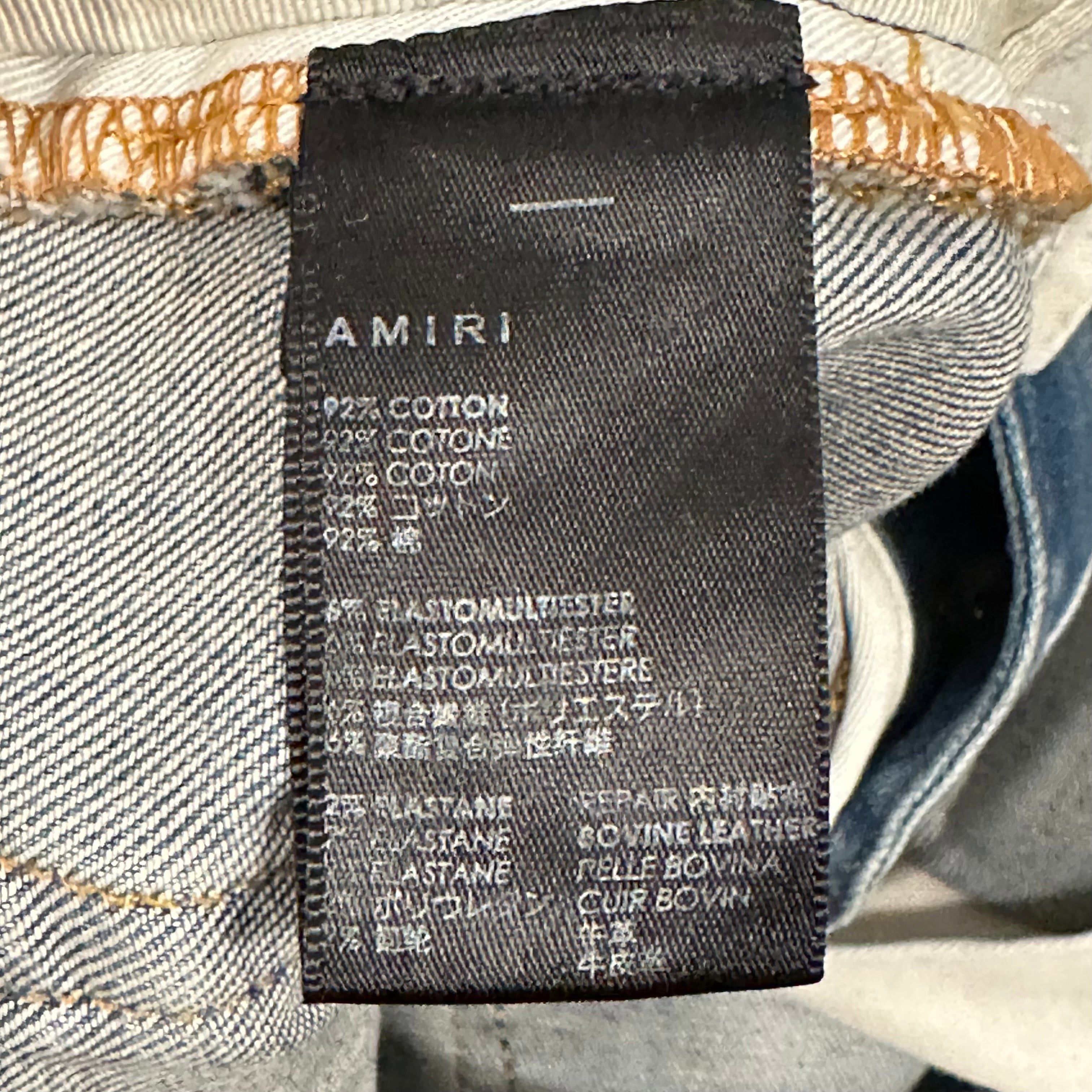 Amiri Amiri Camo Bones Blue Denim Jeans Sz 36 Size US 36 / EU 52 - 6 Thumbnail