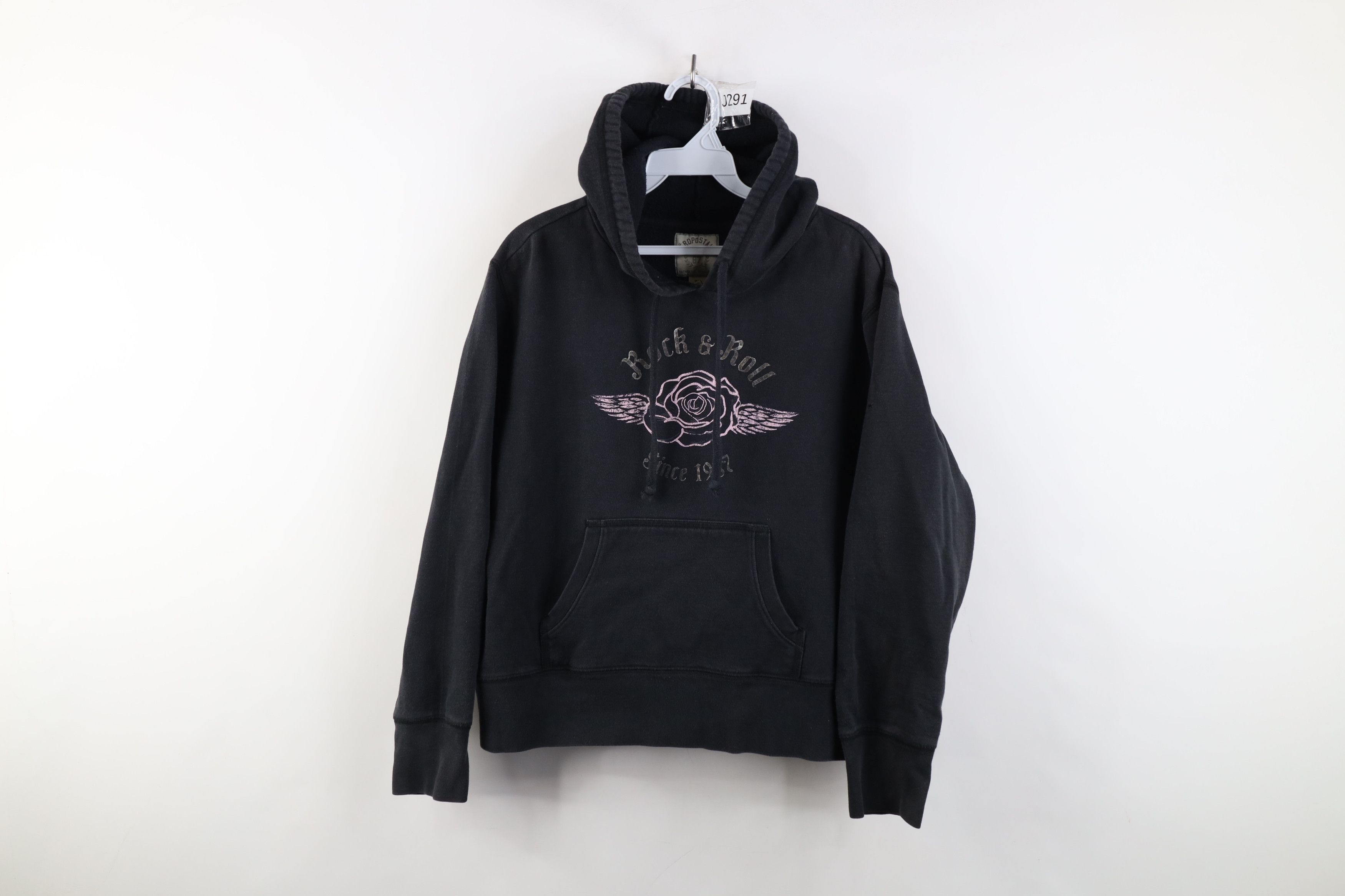 Aeropostale Vintage Y2K Aeropostale Cropped Rose Rock & Roll Hoodie Size XL / US 12-14 / IT 48-50 - 1 Thumbnail