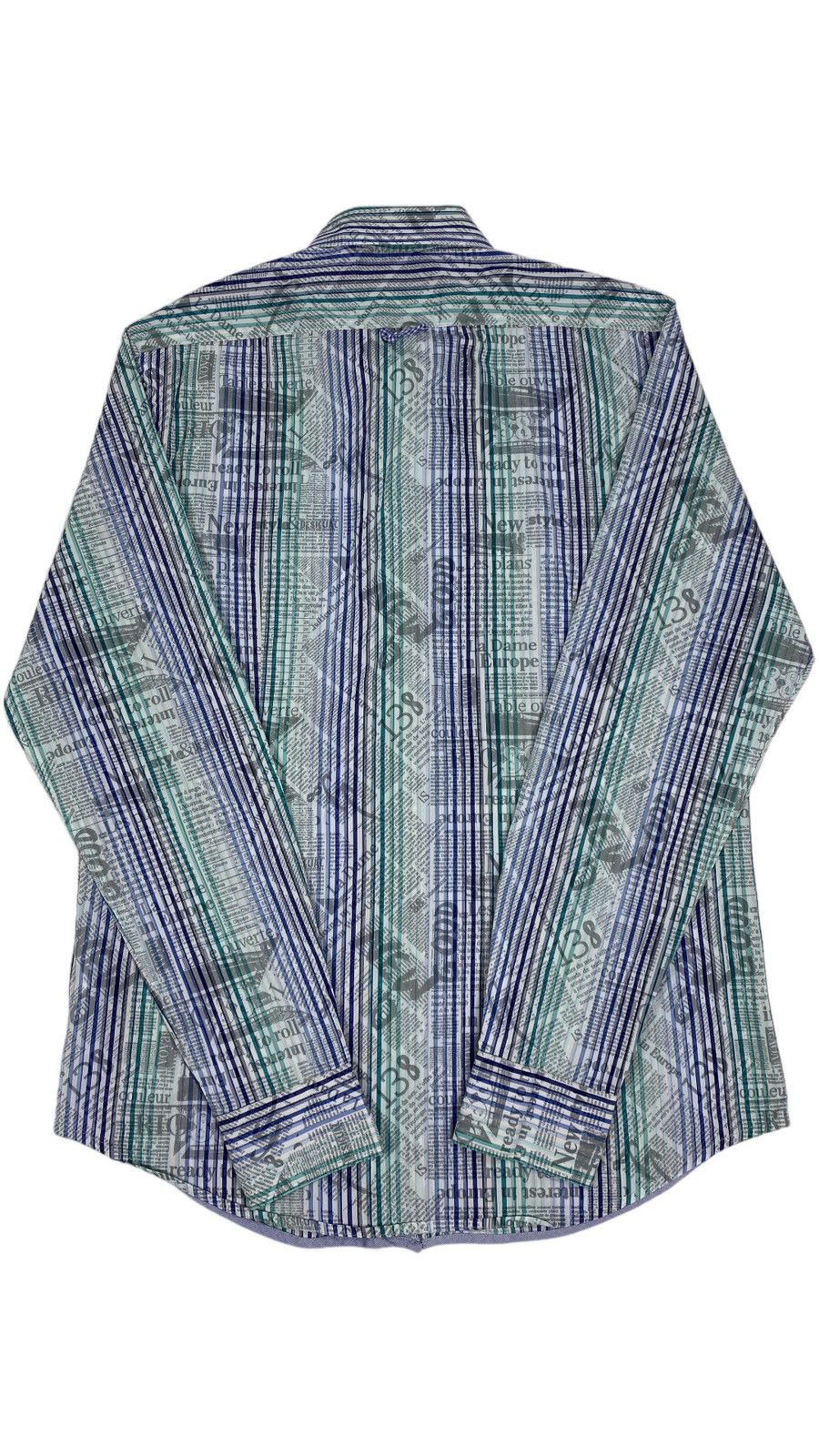 Desigual 🔥LASTDROP🔥 Newspaper Gazette Galliano Style Striped Shirt Size US S / EU 44-46 / 1 - 3 Thumbnail