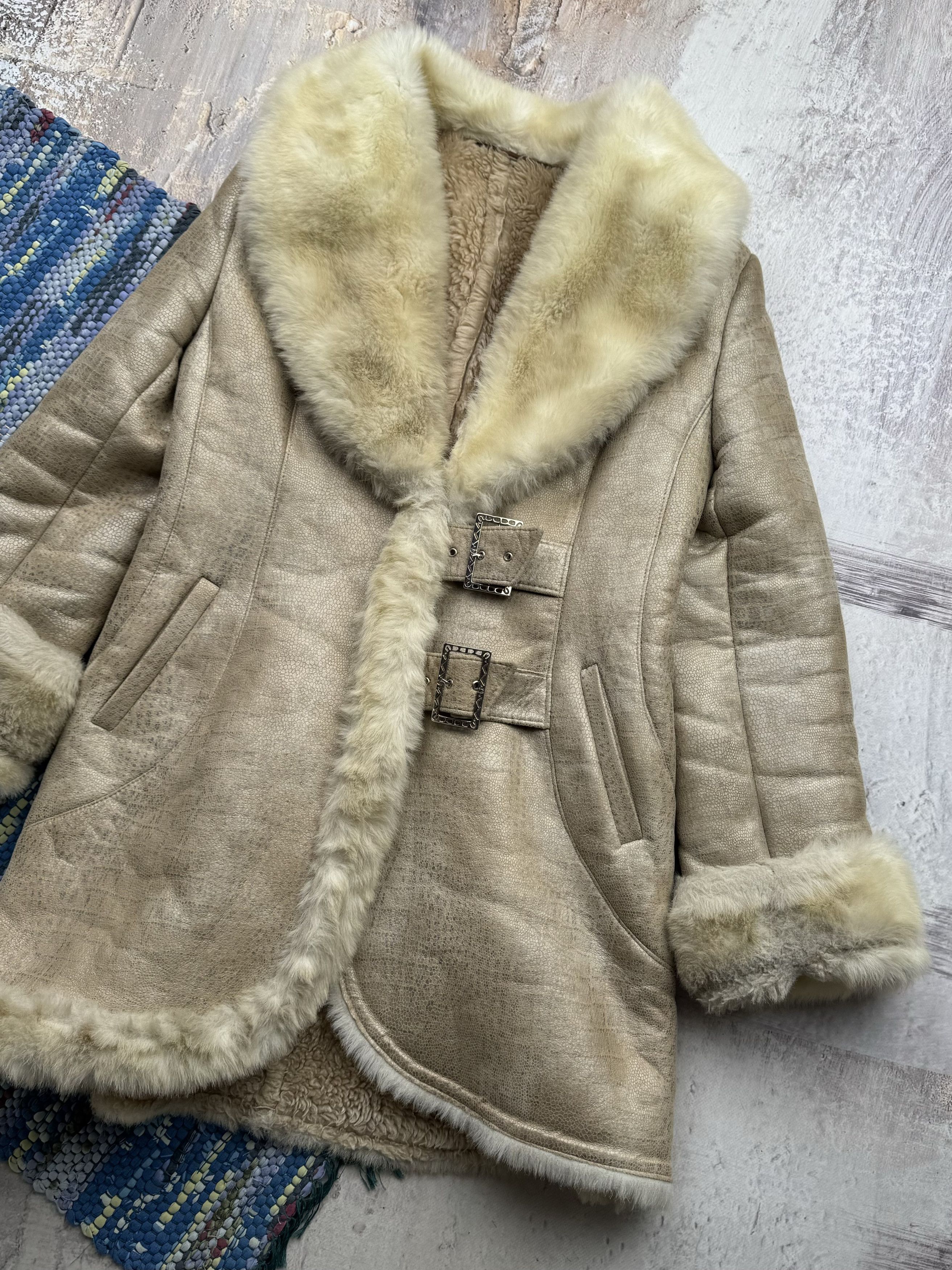 Japanese Brand Vintage Faux Sheepskin Coat With Belted A390(591) Size M / US 6-8 / IT 42-44 - 3 Thumbnail
