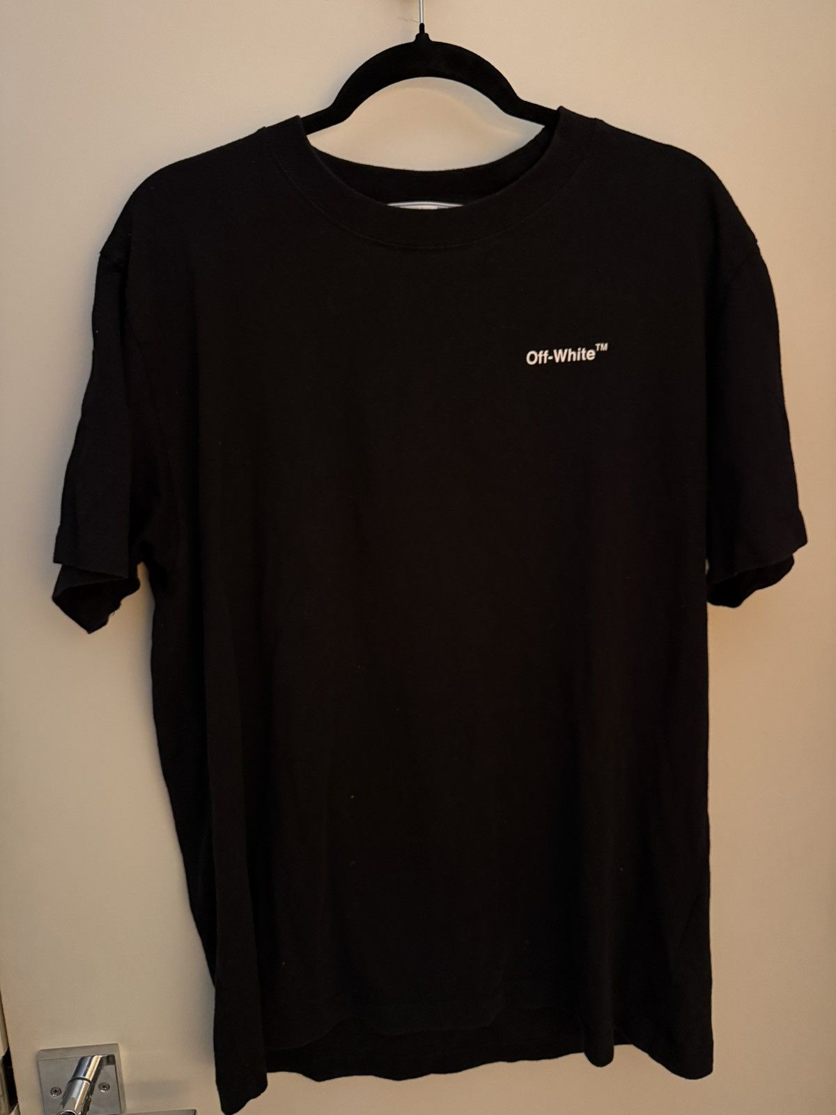 Off-White OFF-WHITE CARAVAGGIO ARROW SLIM S/S TEE Size US L / EU 52-54 / 3 - 1 Thumbnail