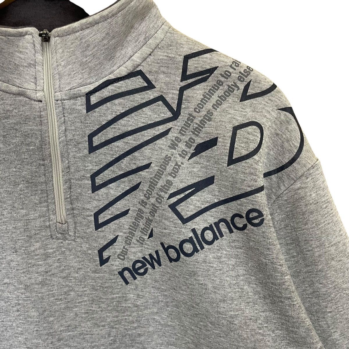 New Balance New Balance Big Logo Pullover Halfzip Sweatshirt Size L Size US L / EU 52-54 / 3 - 6 Thumbnail