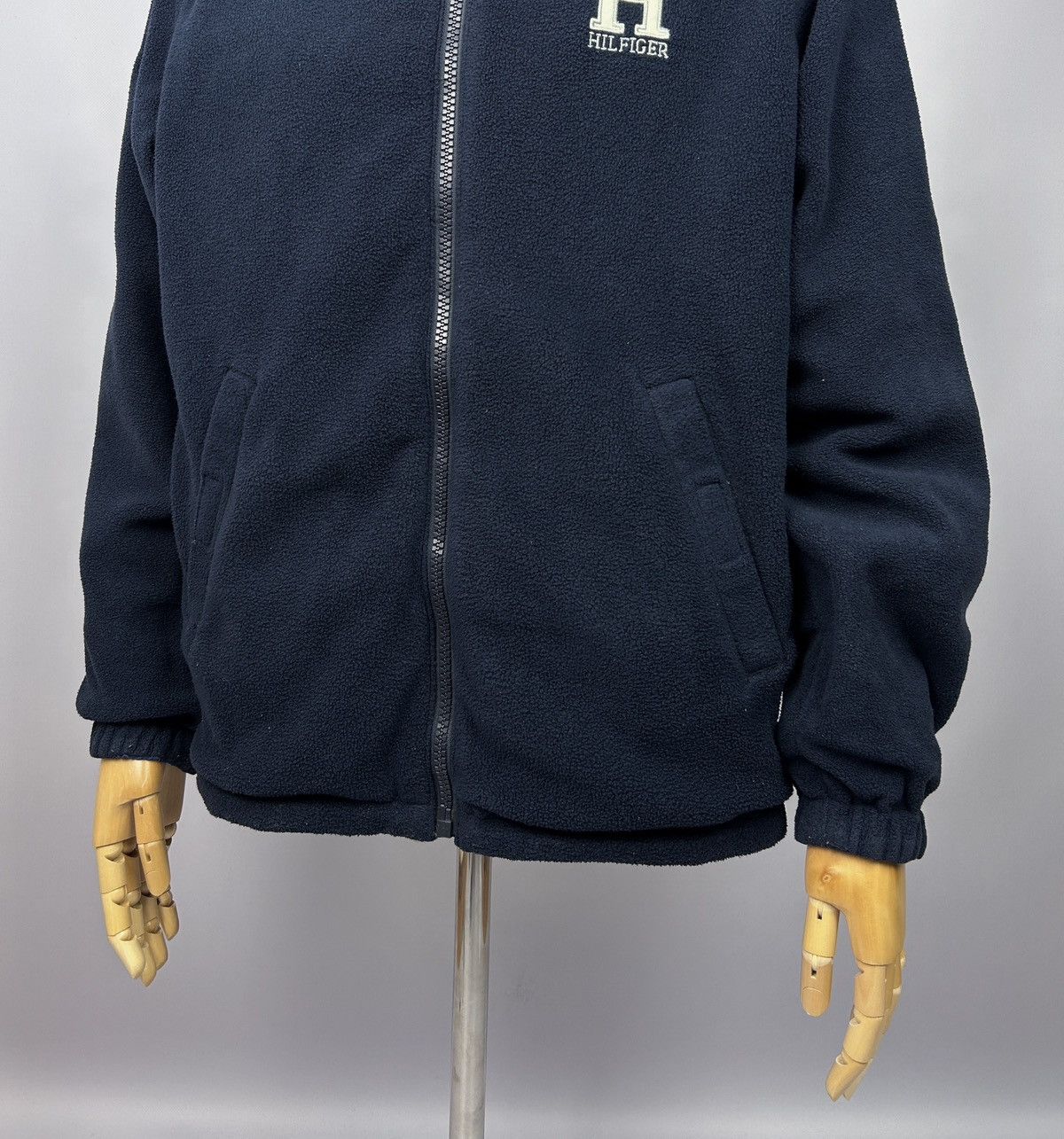 Tommy Hilfiger × Vintage Tommy Hilfiger Big Logo Reversible Vintage Fleece Jacket 90s Size US S / EU 44-46 / 1 - 13 Thumbnail