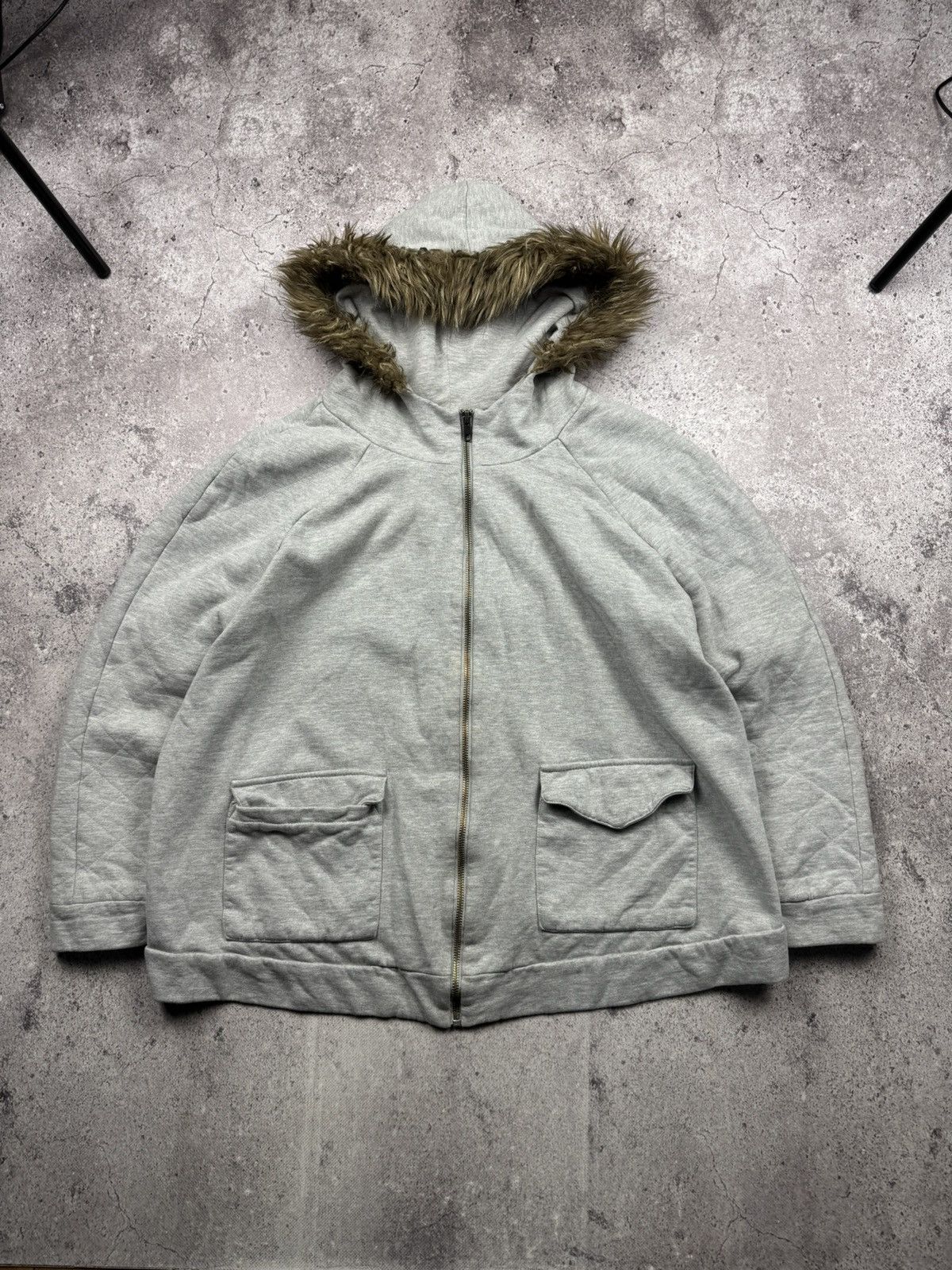 If Six Was Nine If Six Was Nine LGB Styled Boxy Fur Gray Y2K Zip Hoodie Size US M / EU 48-50 / 2 - 1 Thumbnail