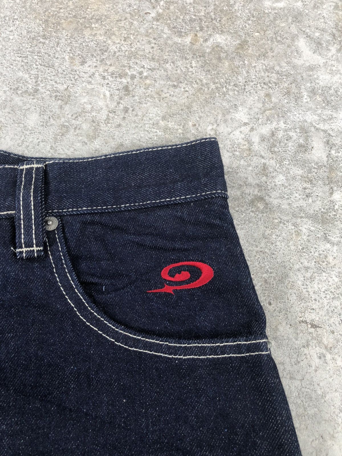 Vintage Baggy Jeans Piko Hip Hop Embroidered Logo Size US 31 - 13 Thumbnail