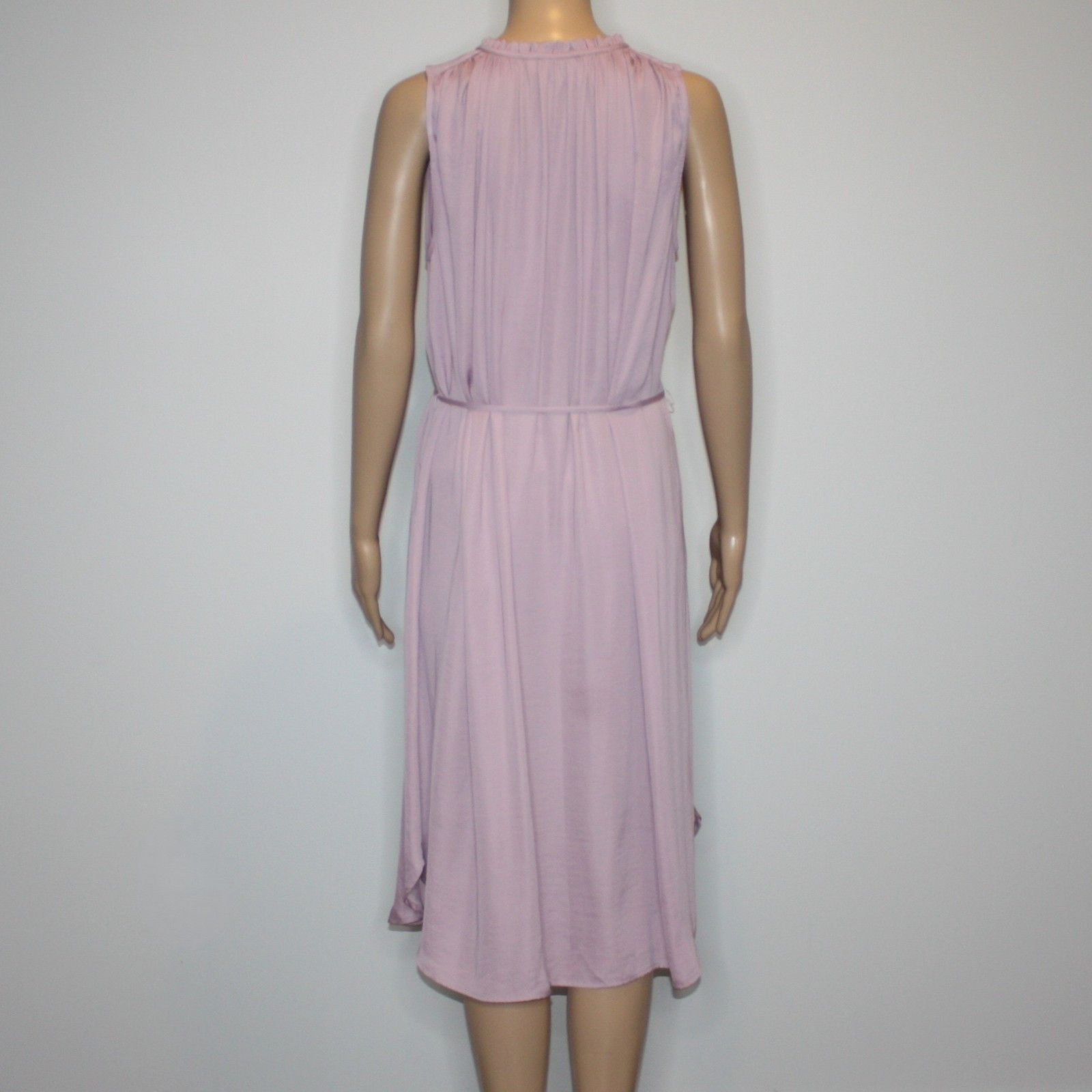Loft Sleeveless Ruffle Tie Waist Dress in Mauve Color and size M Size M / US 6-8 / IT 42-44 - 7 Thumbnail