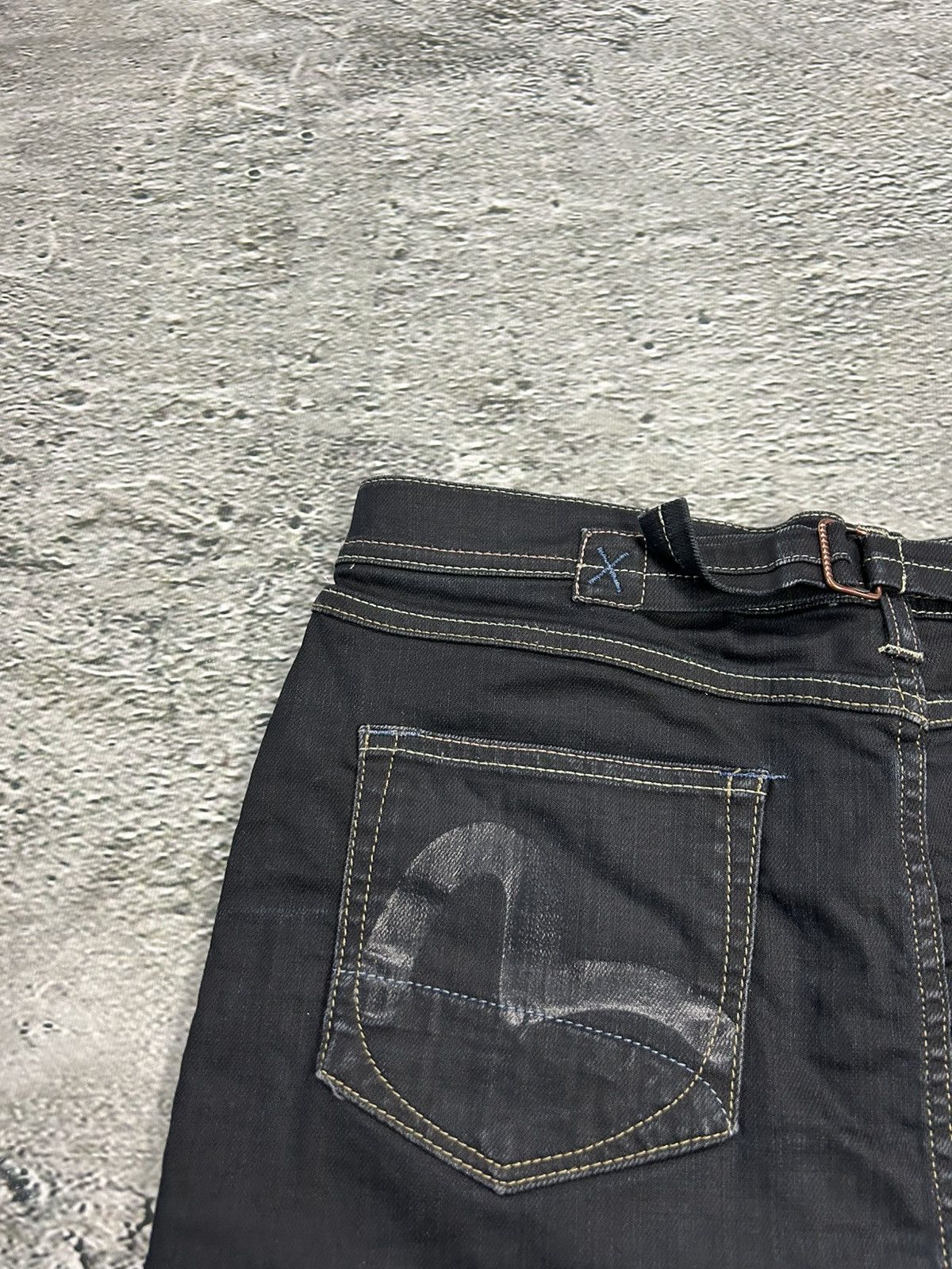 Evisu × Japanese Brand × Puma Evisu x Puma vintage black skirt seagulls Y2K Size 31" - 3 Thumbnail