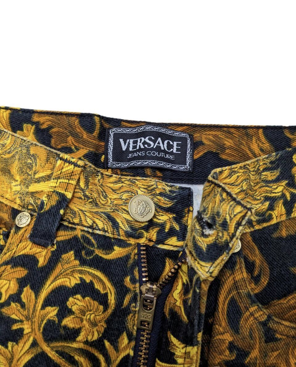 Versace Jeans Couture Vintage Versace Baroque Printed High Waist Jeans Size 26" / US 2 / IT 38 - 4 Thumbnail