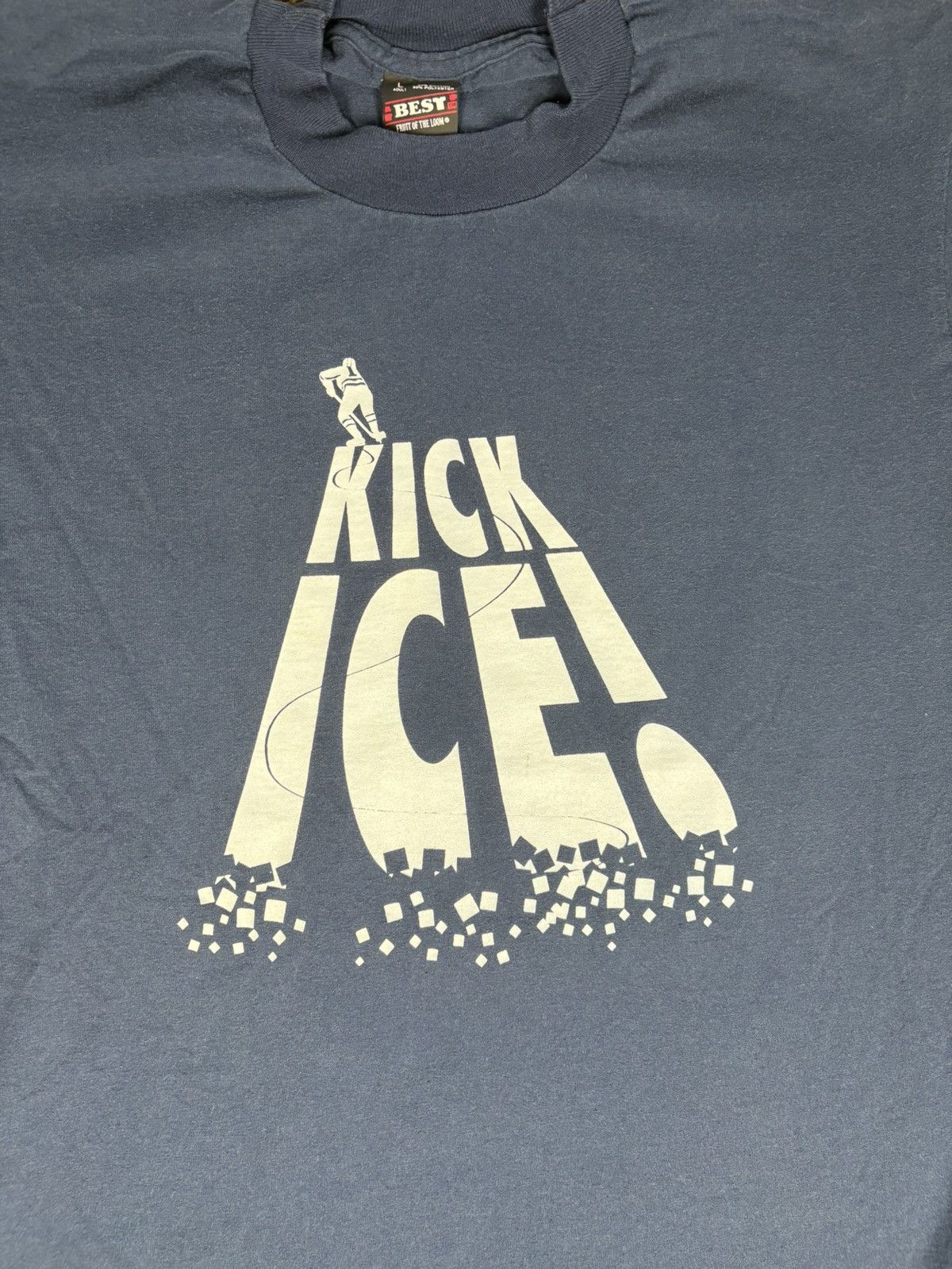 Fruit Of The Loom × Vintage Vintage early 90s kick ice T-shirt Size US L / EU 52-54 / 3 - 4 Thumbnail