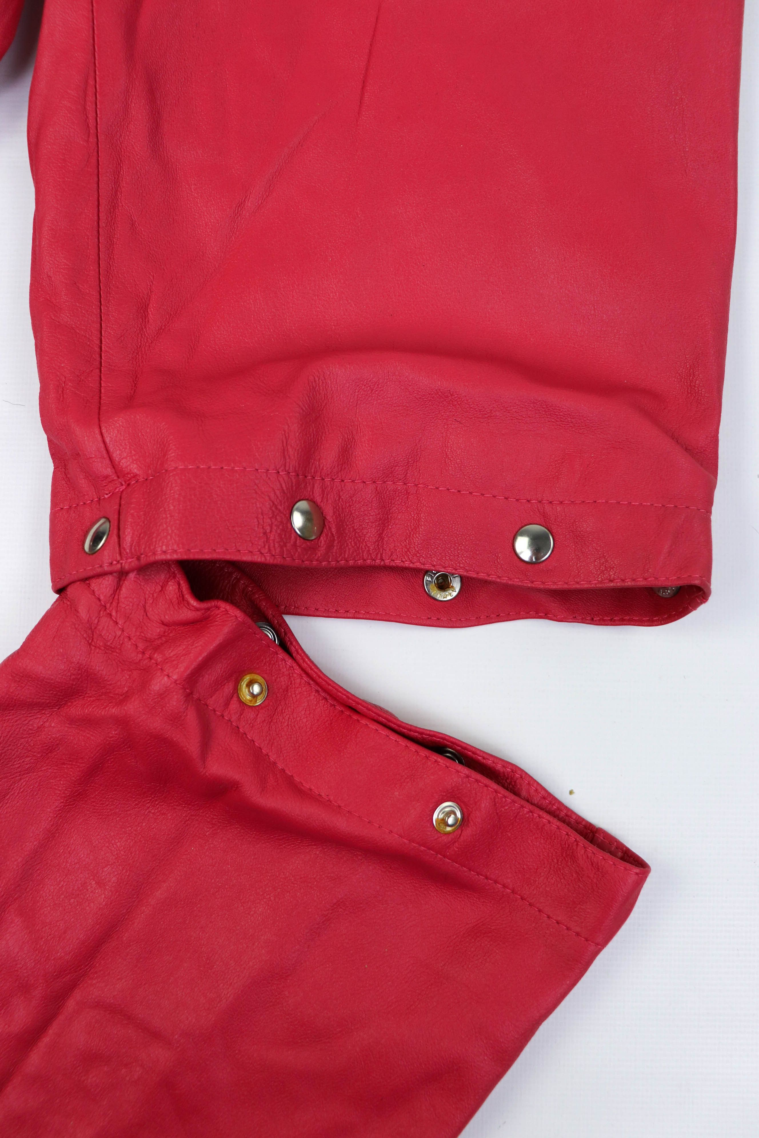 Vintage 80-90s Vintage Pink Soft Leather 2in1 Transform Pants Size 28" / US 6 / IT 42 - 11 Thumbnail