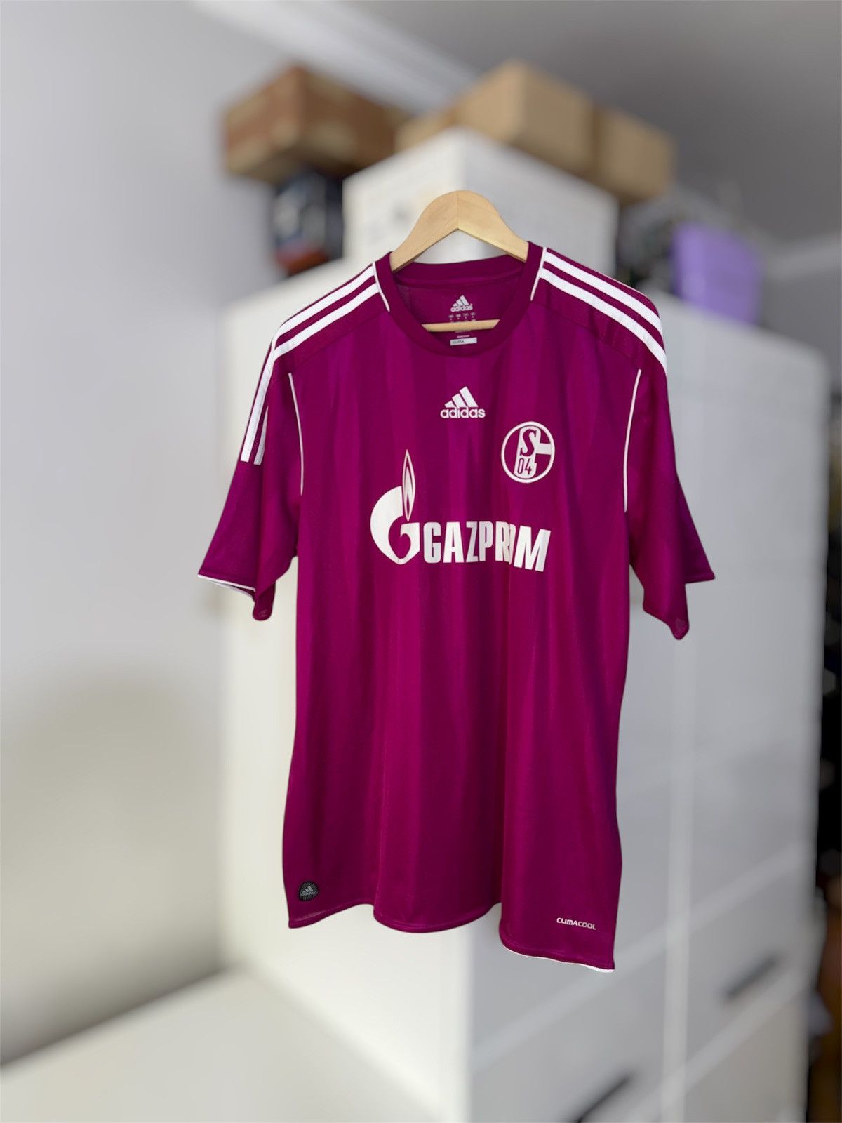 Adidas Shalke 04 vintage shirt purple 2012 Size US L / EU 52-54 / 3 - 1 Thumbnail