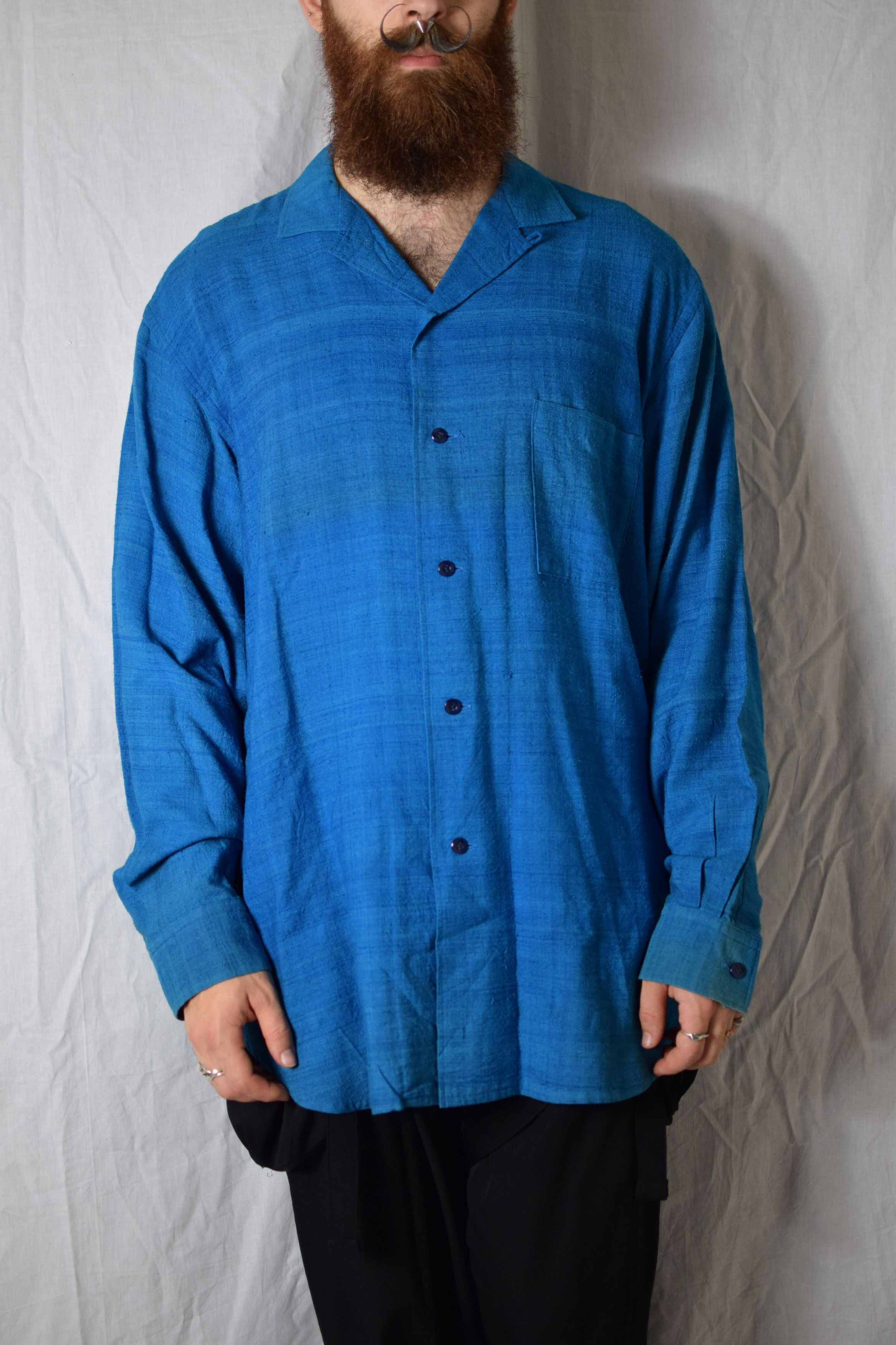Yohji Yamamoto YYPH Archive Blue Shirt Size US L / EU 52-54 / 3 - 4 Thumbnail