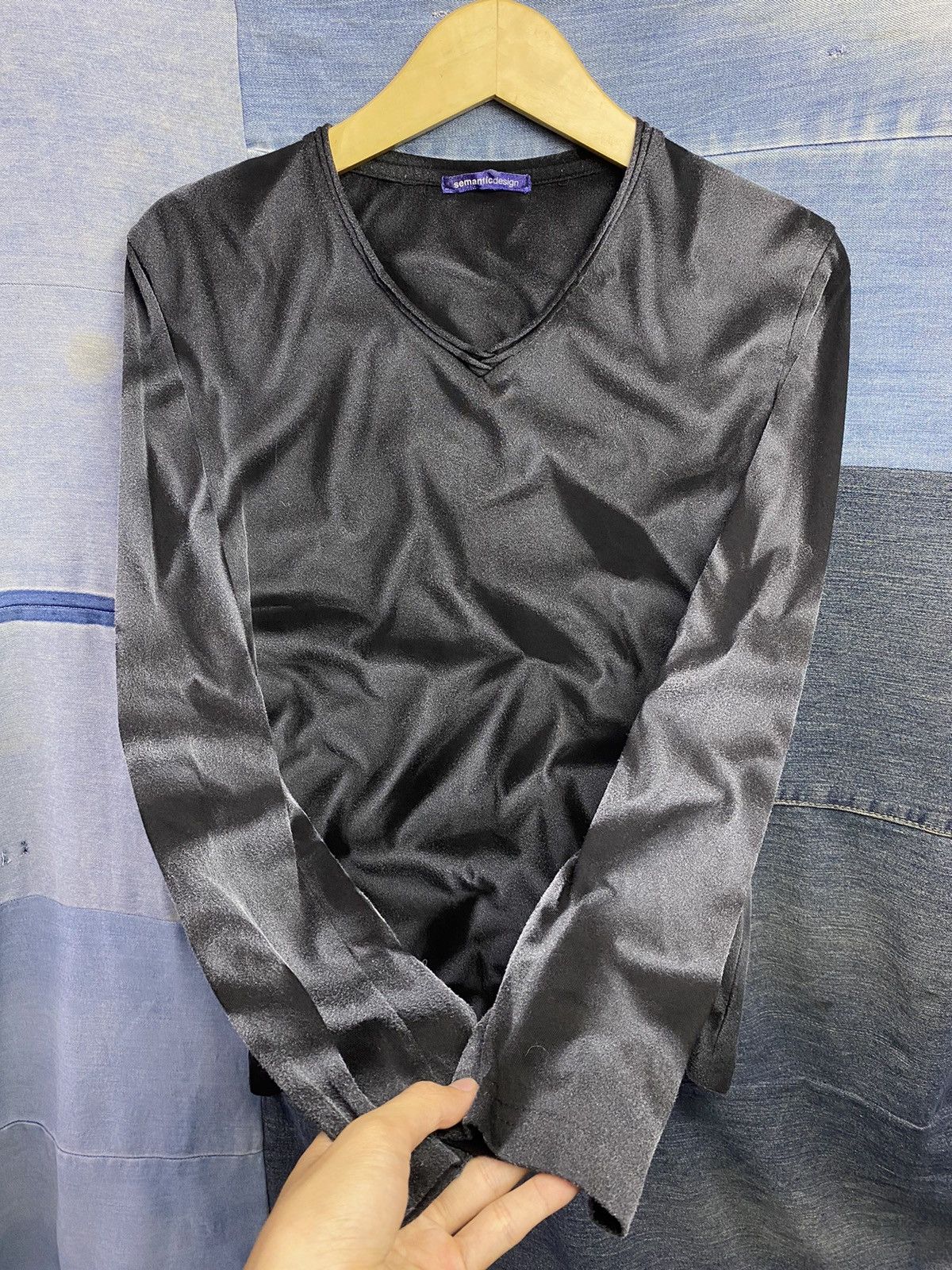 If Six Was Nine × Japanese Brand × semanticdesign 2000s smoke wash semantic design longsleeve Size US M / EU 48-50 / 2 - 4 Thumbnail