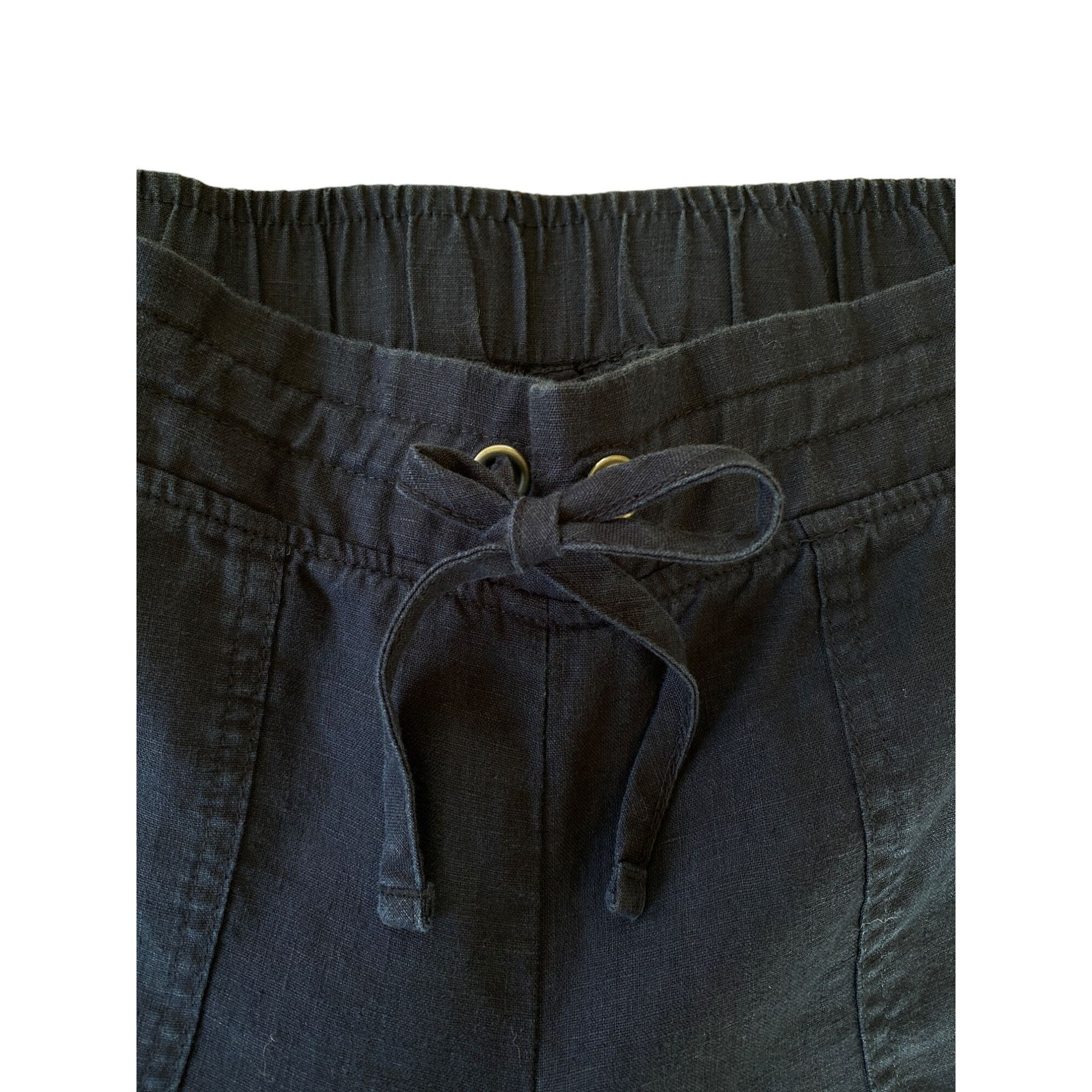 Athleta Athleta Linen Ankle Pant’s 10 Navy Blue Lightweight Pockets Size 32" / US 10 / IT 46 - 8 Thumbnail