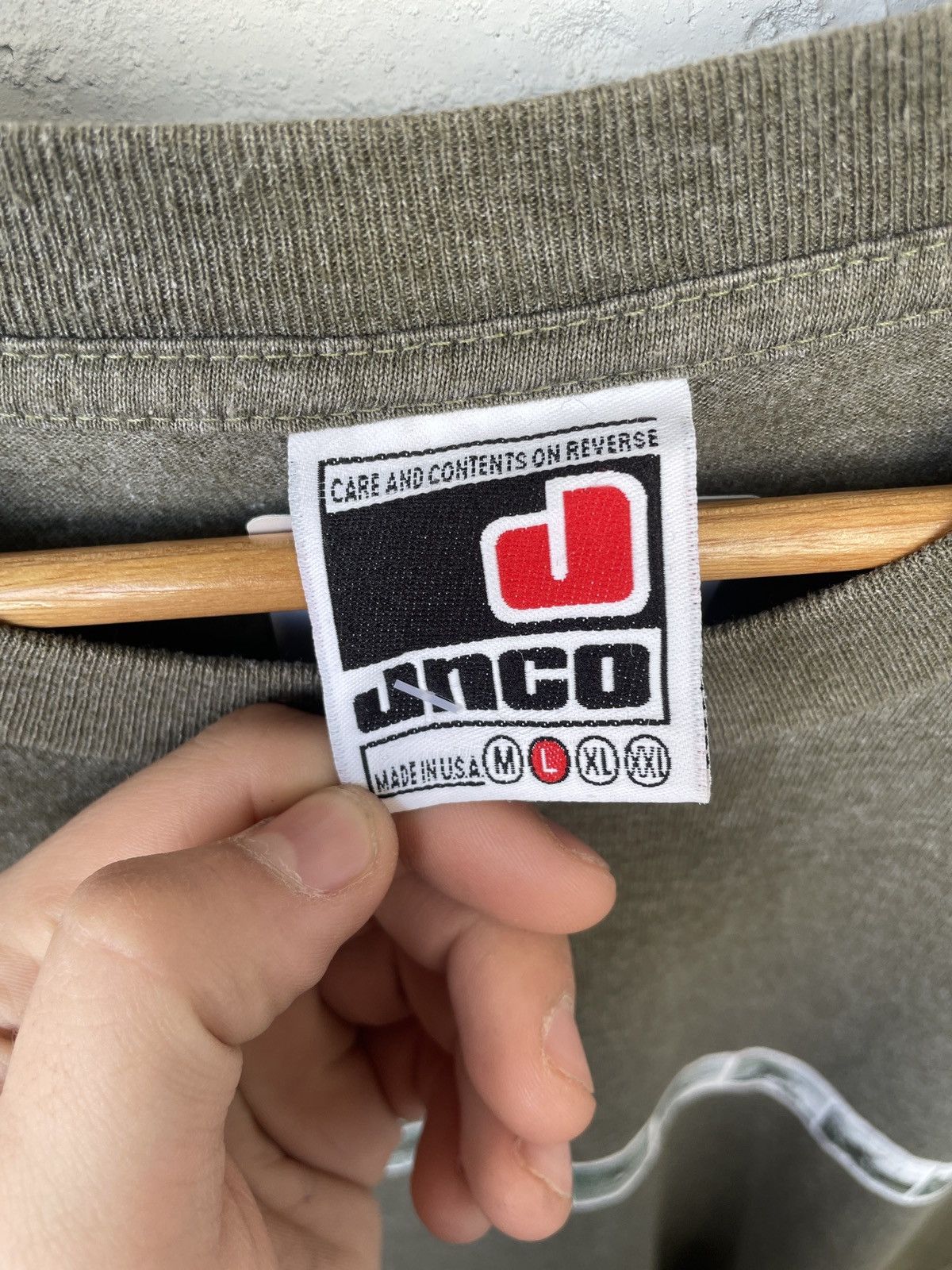 JNCO JNCO BMX Olive Green center logo tshirt Size US L / EU 52-54 / 3 - 4 Thumbnail