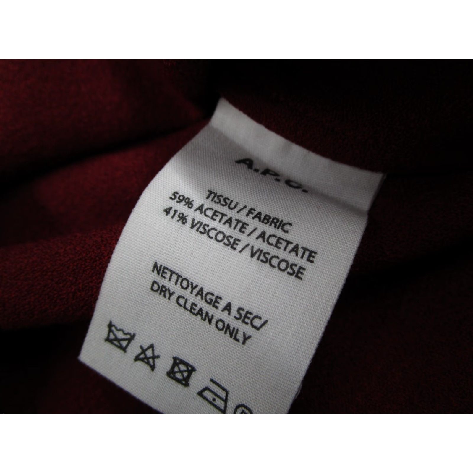 A.P.C. A.P.C. Shirt Women 26 Red Blouse 1/2 Button Up 3/4 Sleeve Made in Portugal Size XS / US 0-2 / IT 36-38 - 4 Thumbnail