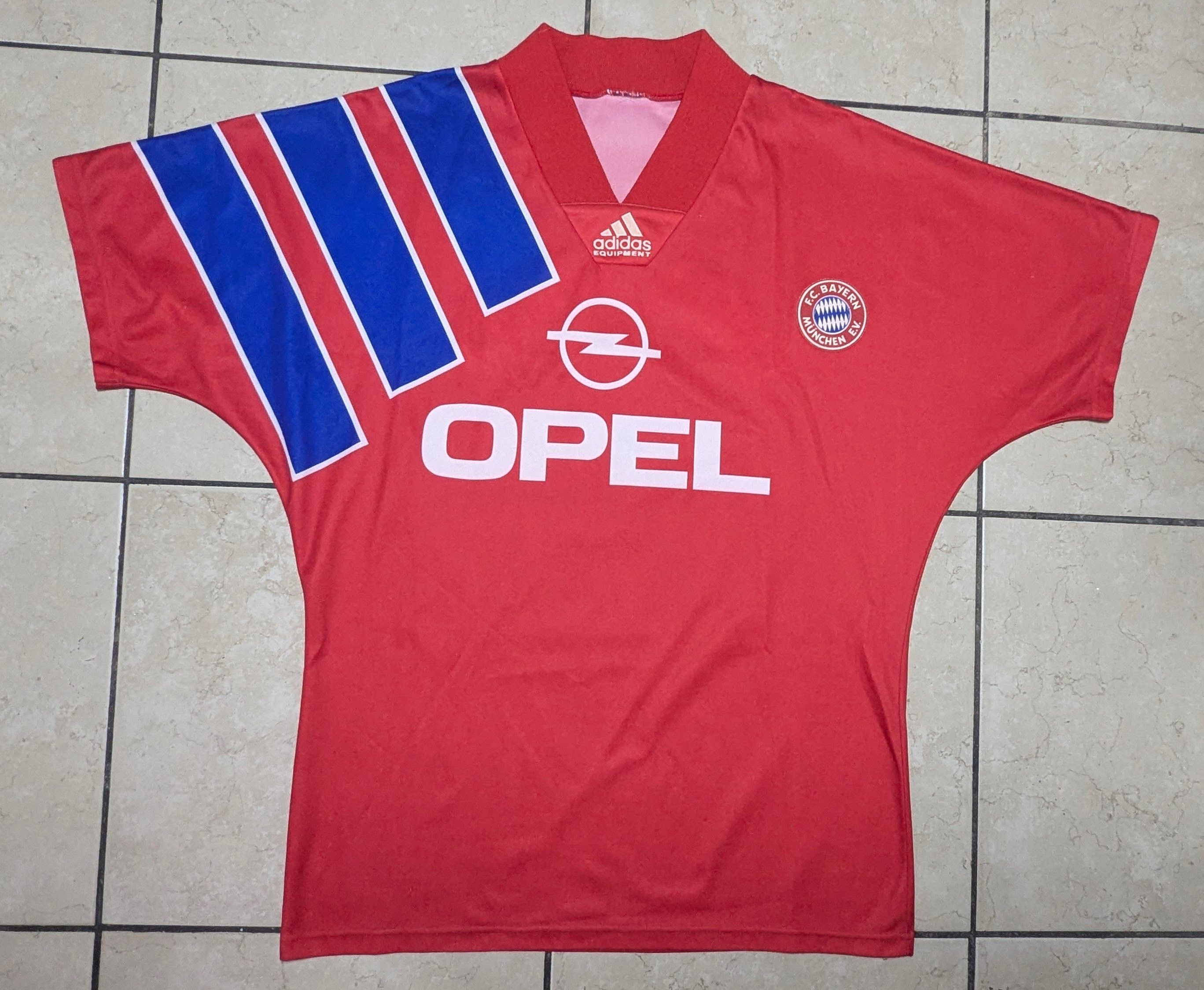 Adidas Adidas Equipment 1992 Bayern Munchen Home Red Jersey Small Size US S / EU 44-46 / 1 - 1 Thumbnail