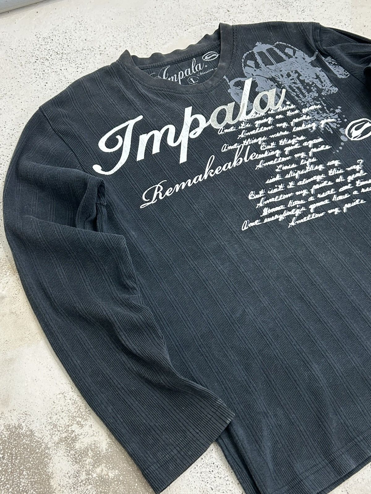 Designer × Japanese Brand Streeetwear Japan Impala Poem Attack Faded Tee Size US L / EU 52-54 / 3 - 4 Thumbnail