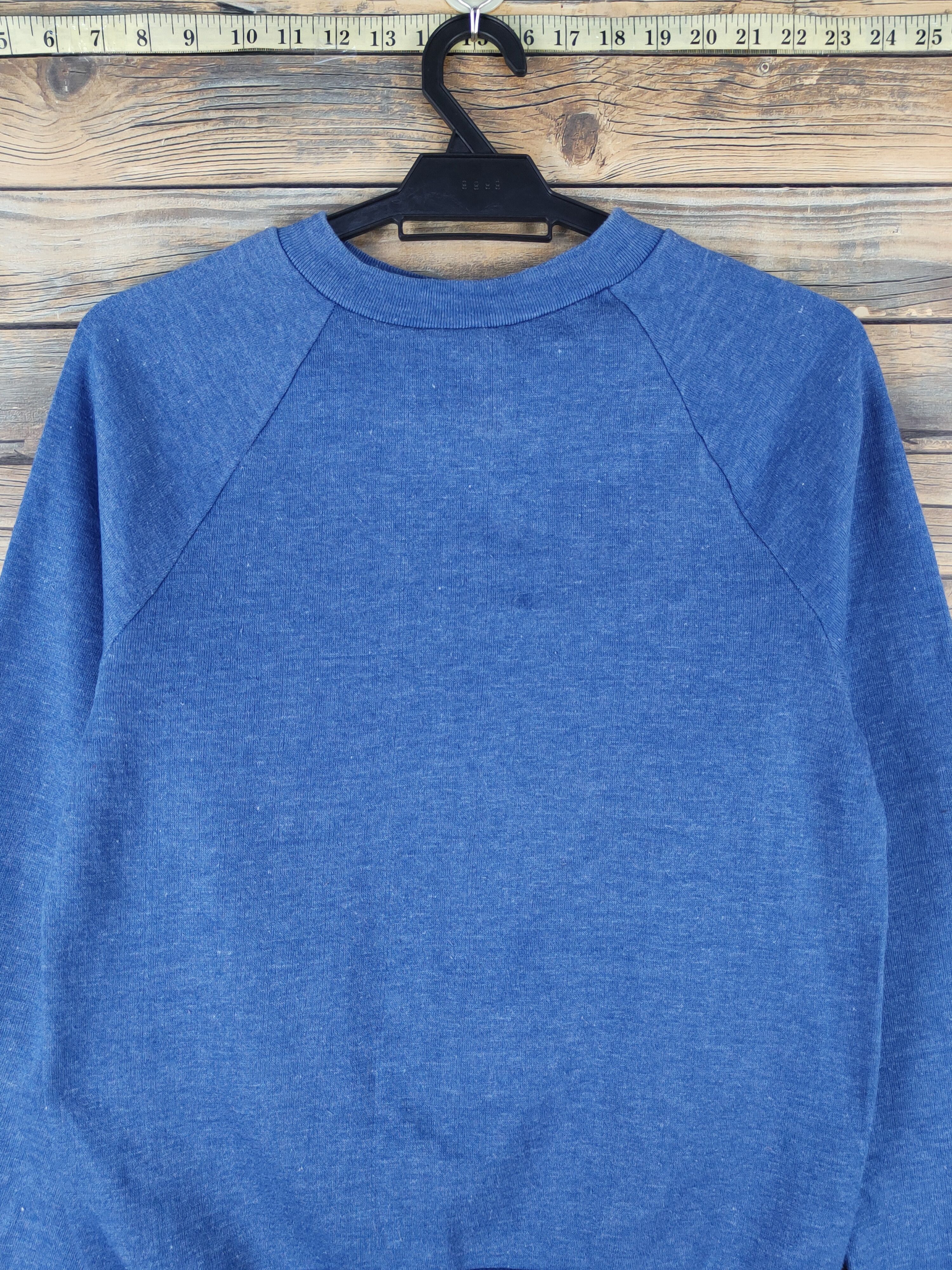 Vintage 90' Healthknit vintage plain Blue Sweatshirts #W1369 Size US S / EU 44-46 / 1 - 2 Thumbnail