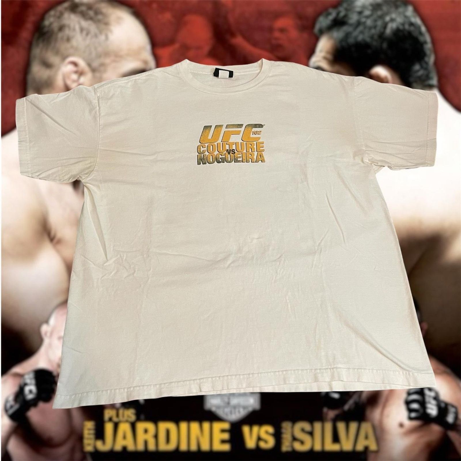 UFC × Vintage Y2K 2009 UFC 102 Randy Couture vs Antonio Nogueira Merch Tee Size US XXL / EU 58 / 5 - 2 Thumbnail