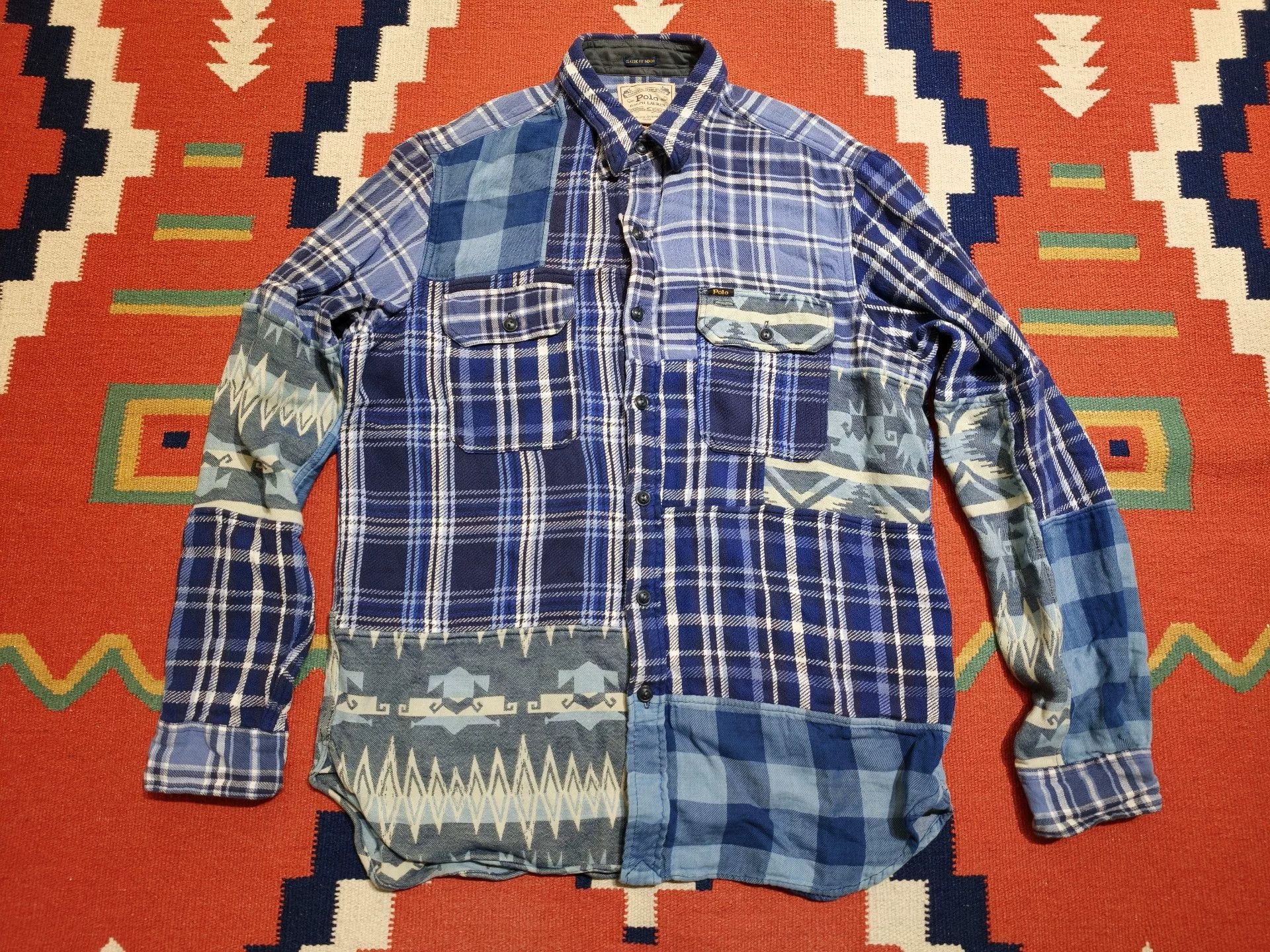 Polo Ralph Lauren Ralph Lauren RL Polo Indigo Patchwork Shirt Size US M / EU 48-50 / 2 - 1 Thumbnail